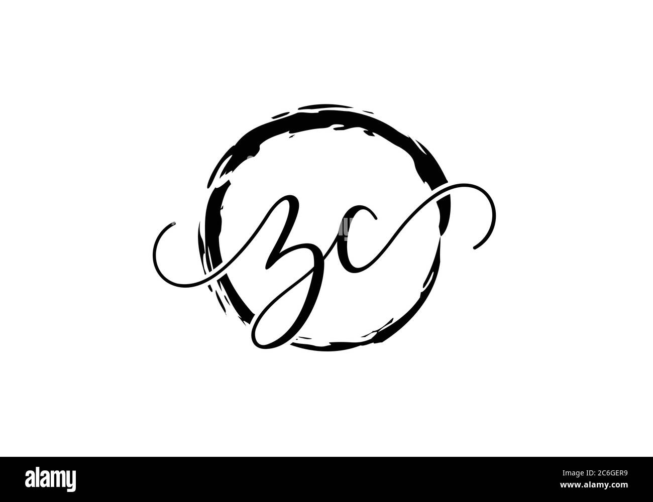 Initial Monogram Letter Z C Logo Design Vector Template. Z C Letter