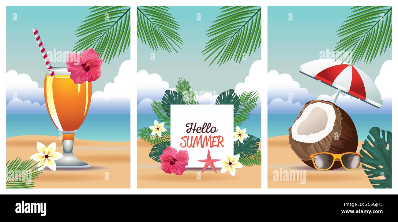Summer scenes Stock Vector Images - Alamy
