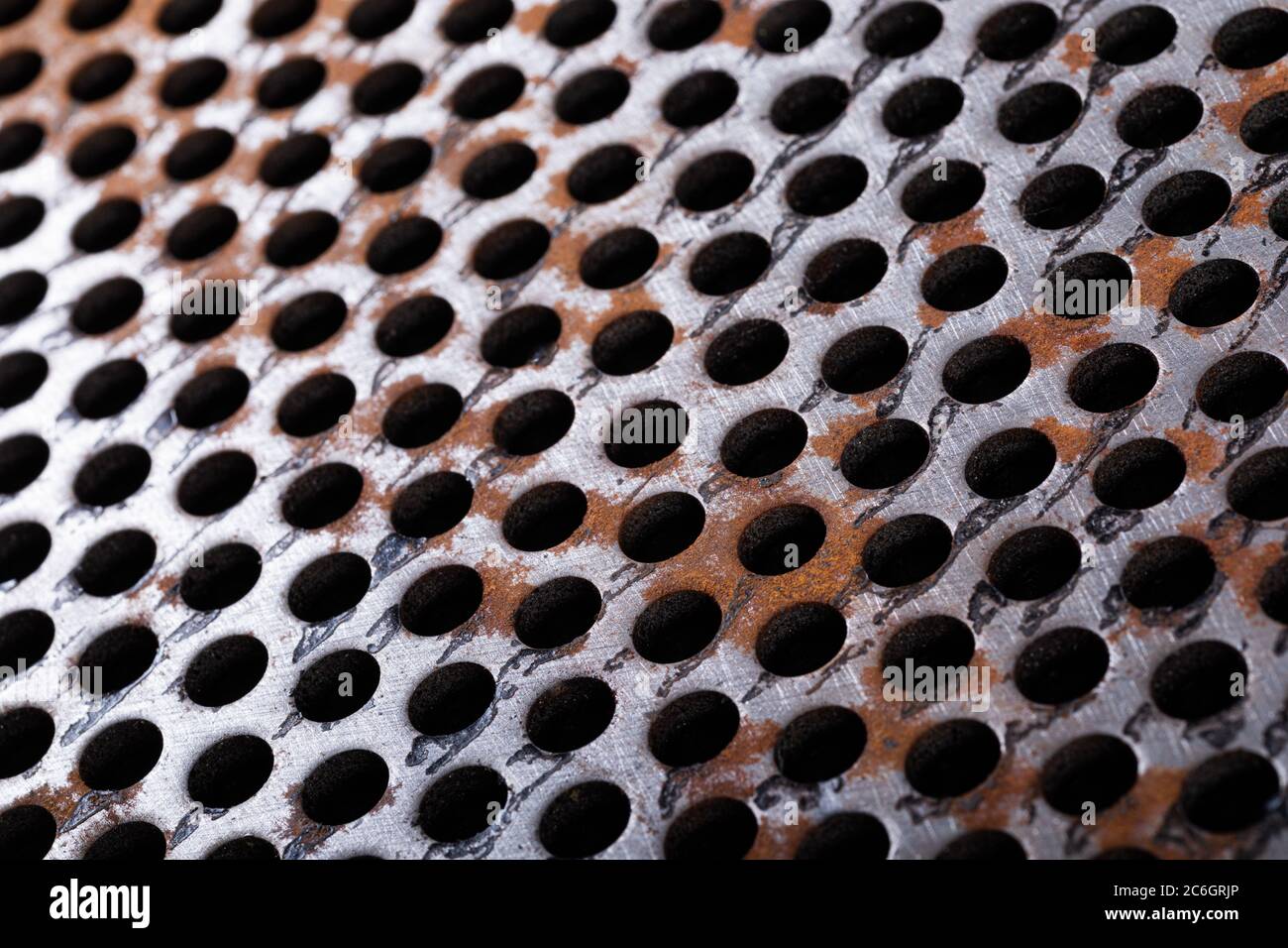 Metal Background, Holes Stock Photo