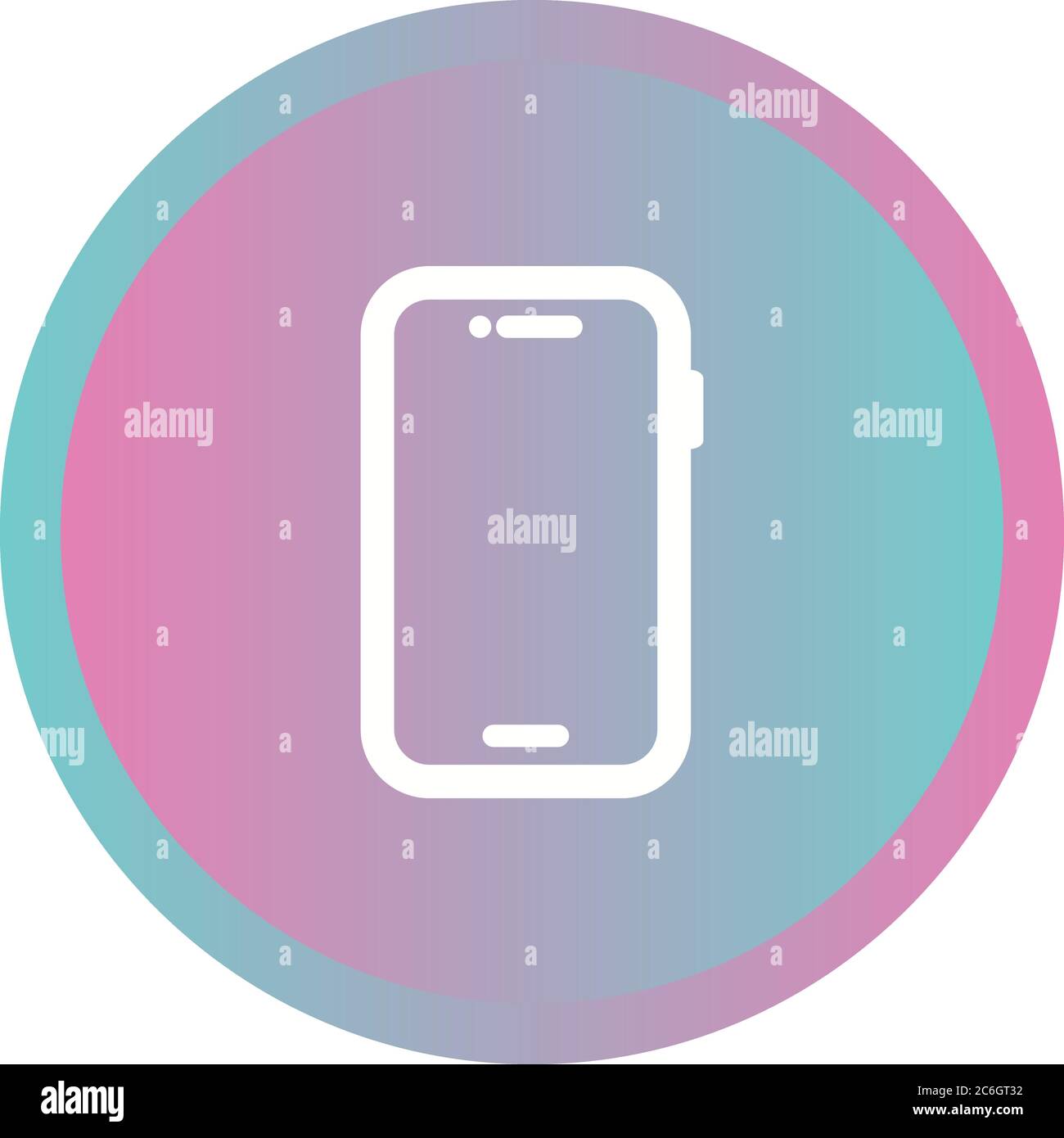 Unique Smartphone Glyph Vector Icon Stock Vector