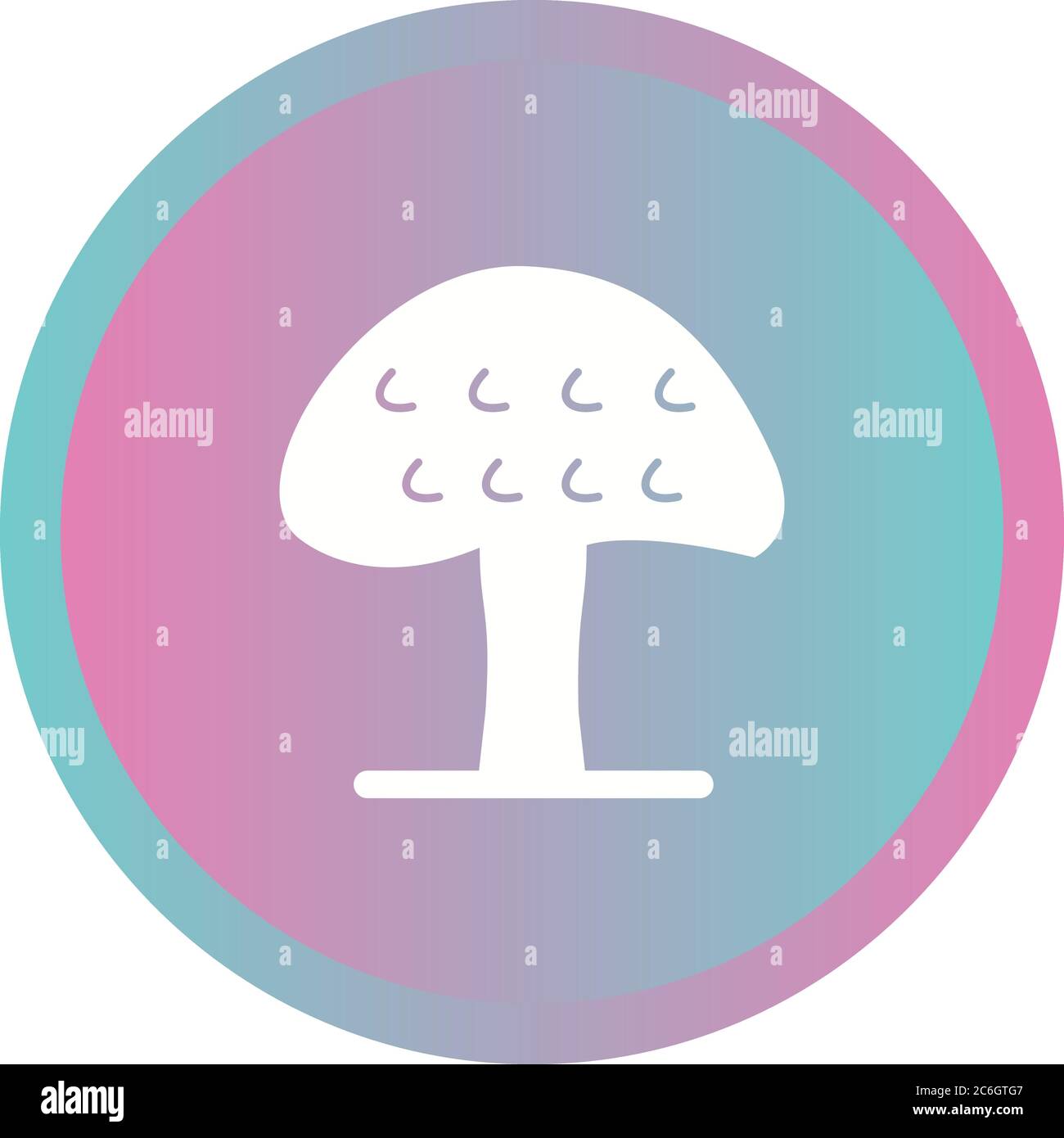 Unique Mushroom Vector Glyph Icon Stock Vector