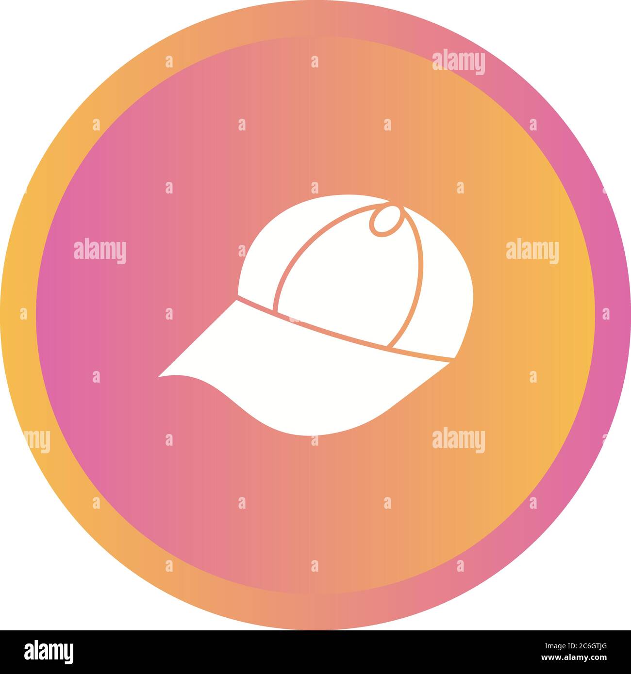 Unique Summer Cap Vector Glyph Icon Stock Vector