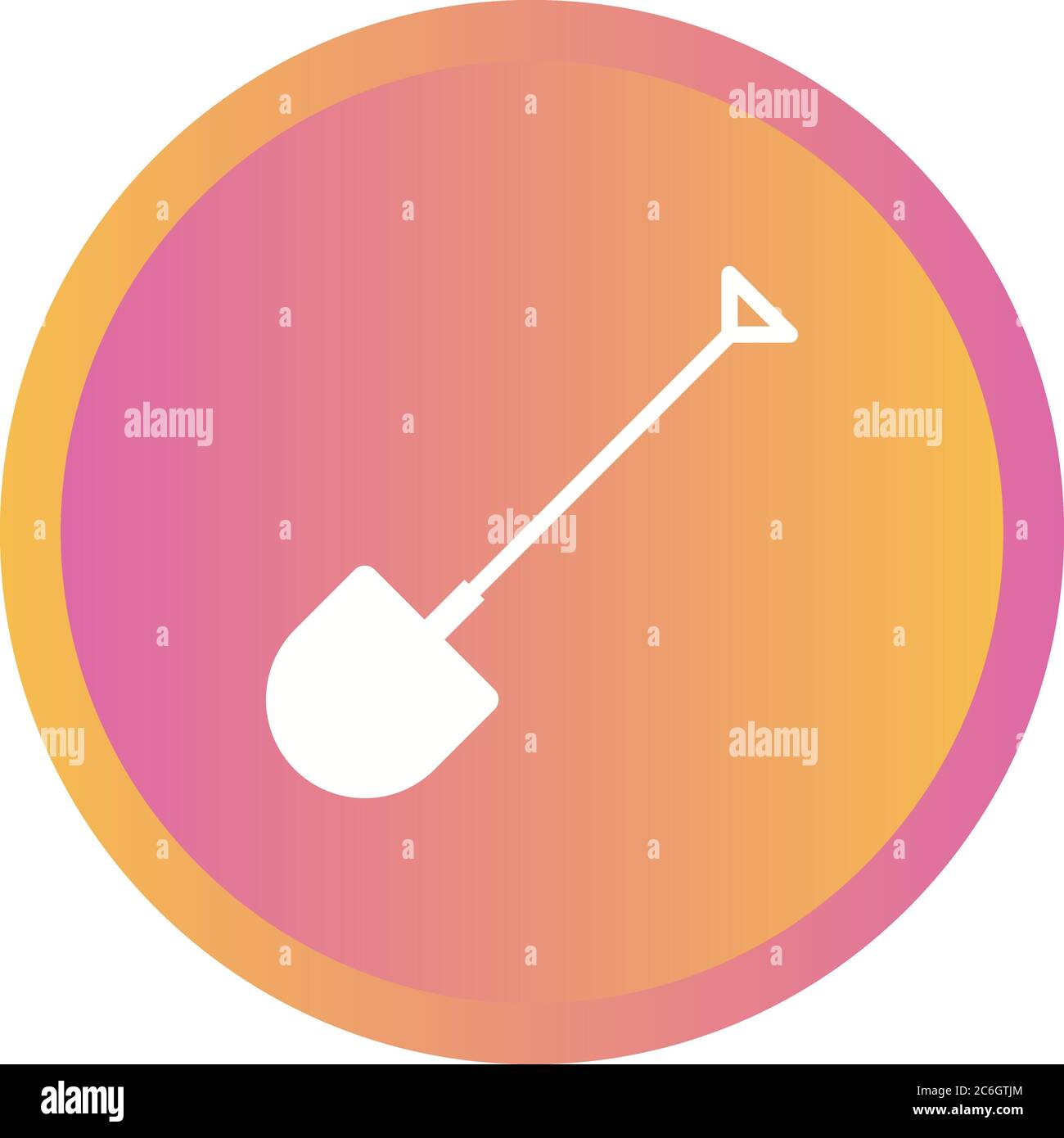 Unique Shovel Vector Glyph Icon Stock Vector