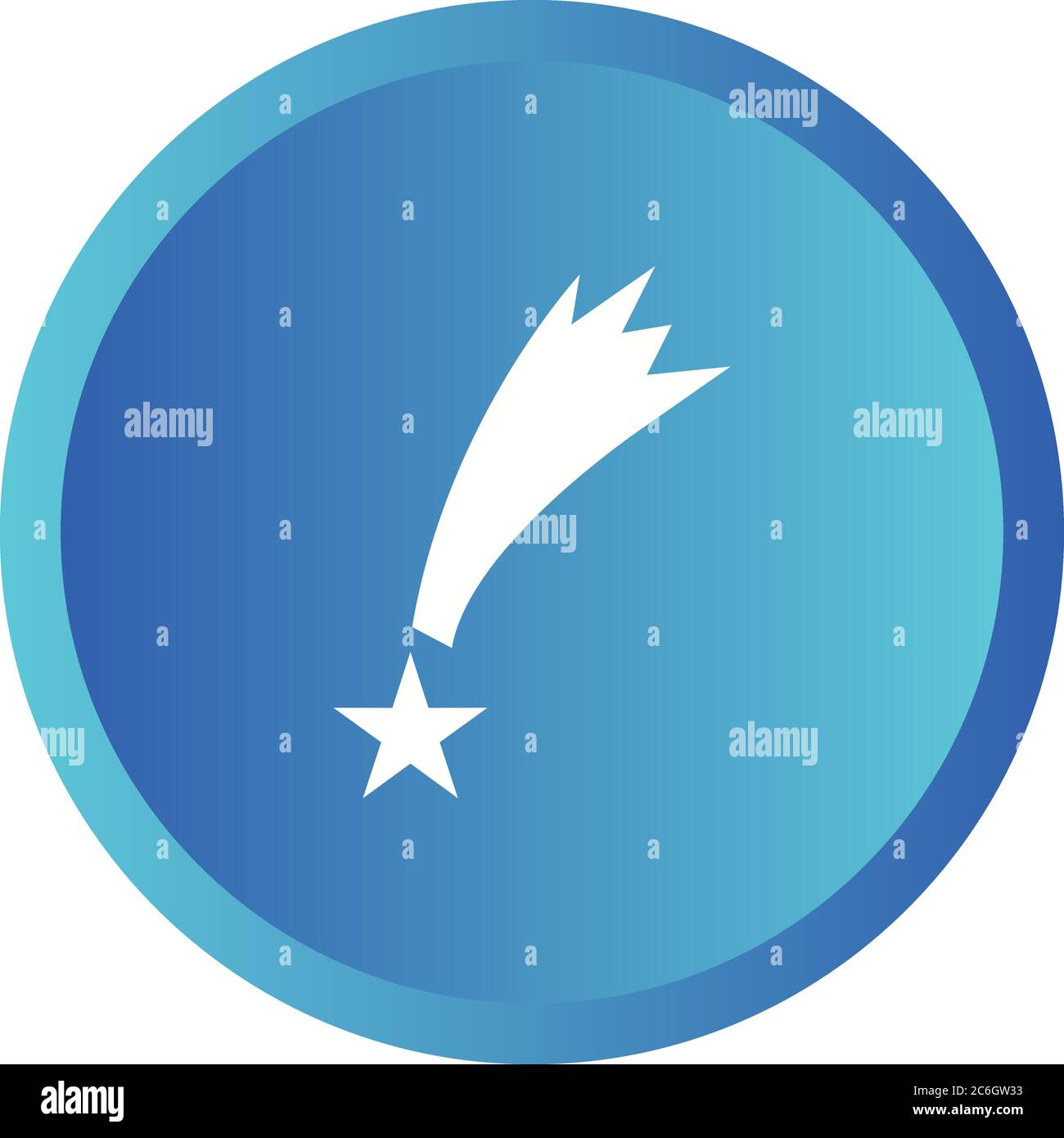 Unique Star Falling Vector Glyph Icon Stock Vector