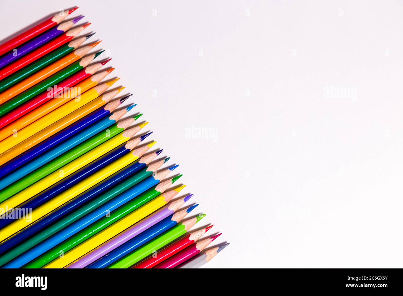 Color pencils isolated on white background close up Stock Photo - Alamy