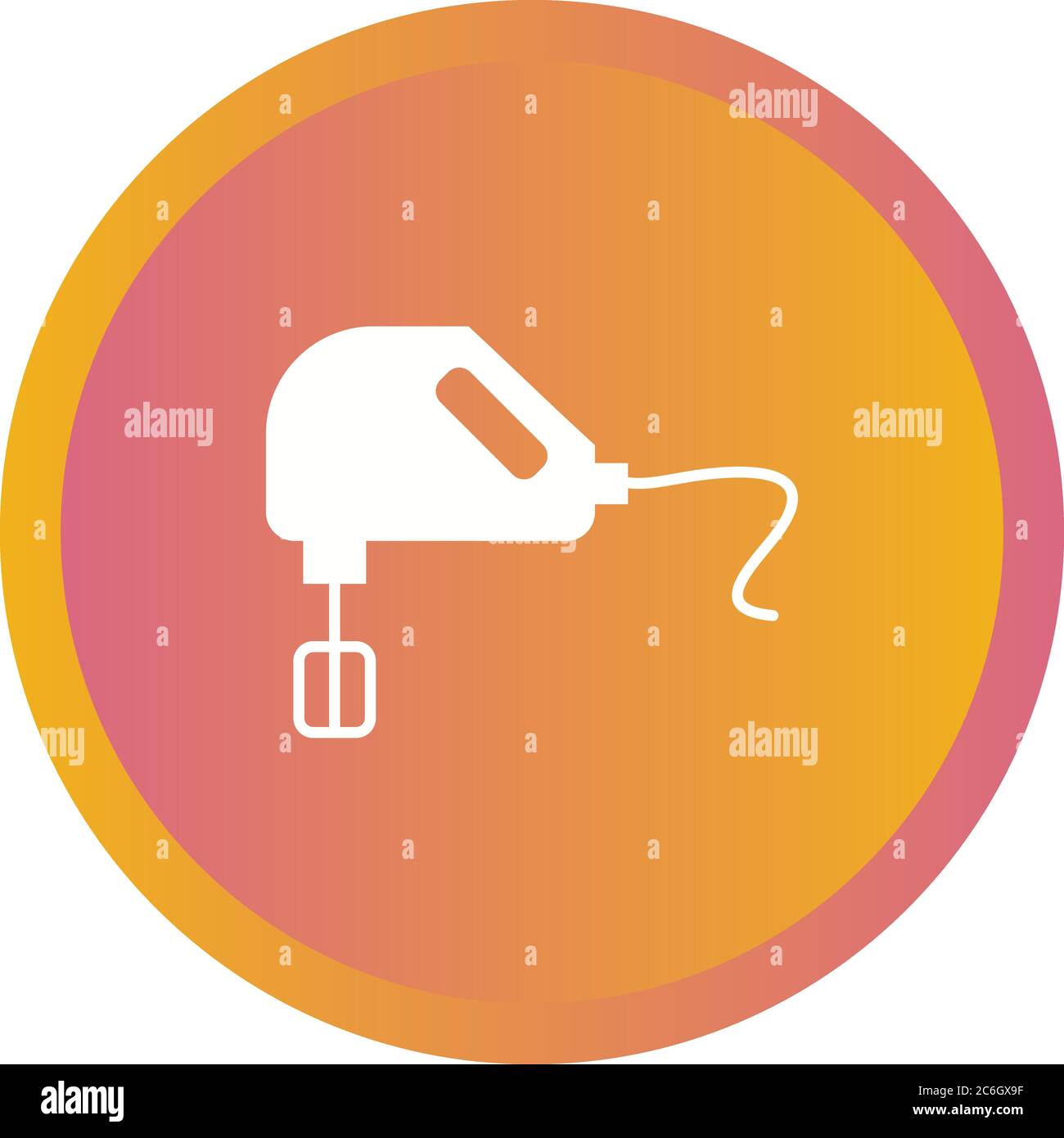 Unique Mixer Vector Glyph Icon Stock Vector