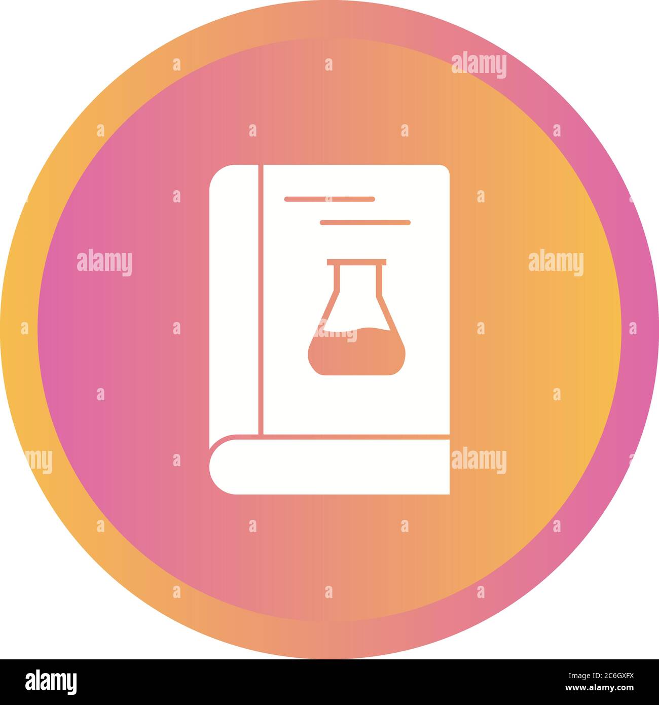 Unique Chemistry Book Vector Glyph Icon Stock Vector