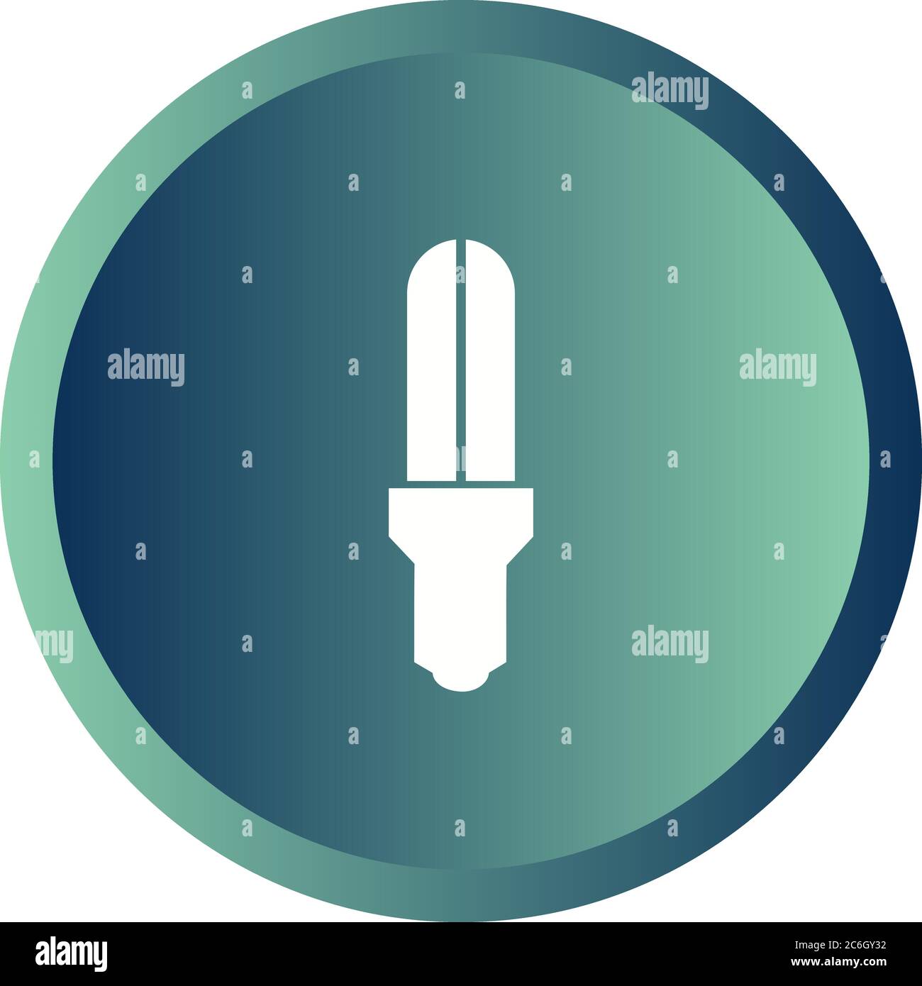 Unique Energy Saver Bulb Vector Glyph Icon Stock Vector