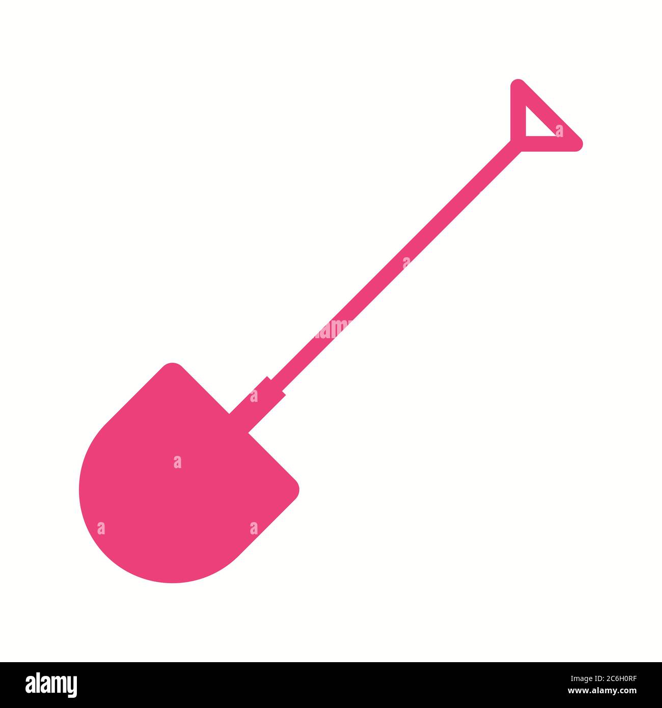 Unique Shovel Vector Glyph Icon Stock Vector