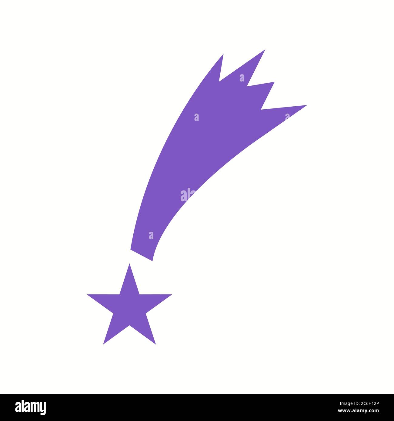 Unique Star Falling Vector Glyph Icon Stock Vector