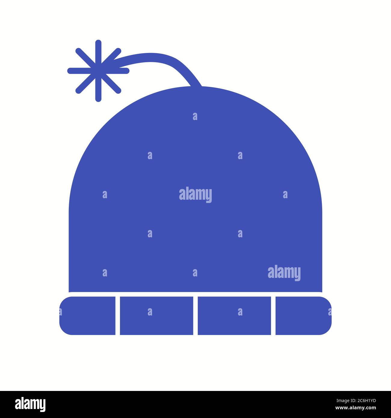 Unique Winter Cap Vector Glyph Icon Stock Vector