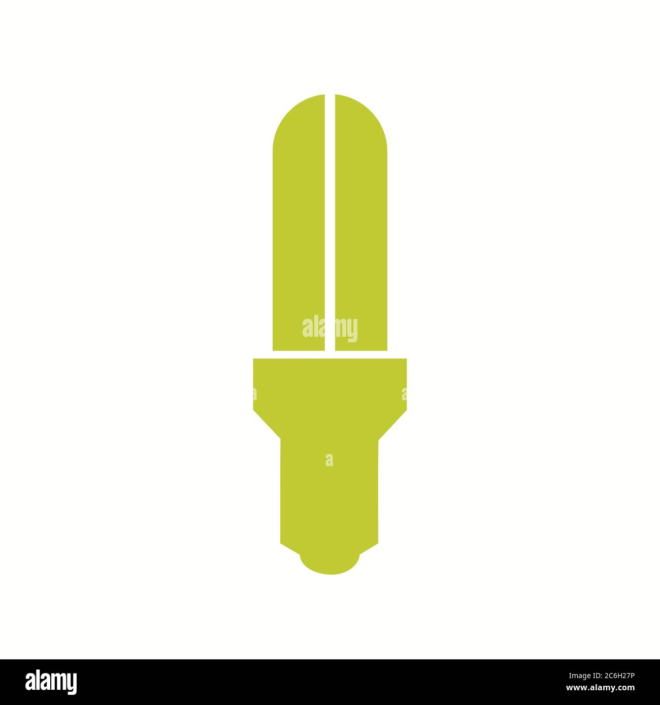 Unique Energy Saver Bulb Vector Glyph Icon Stock Vector