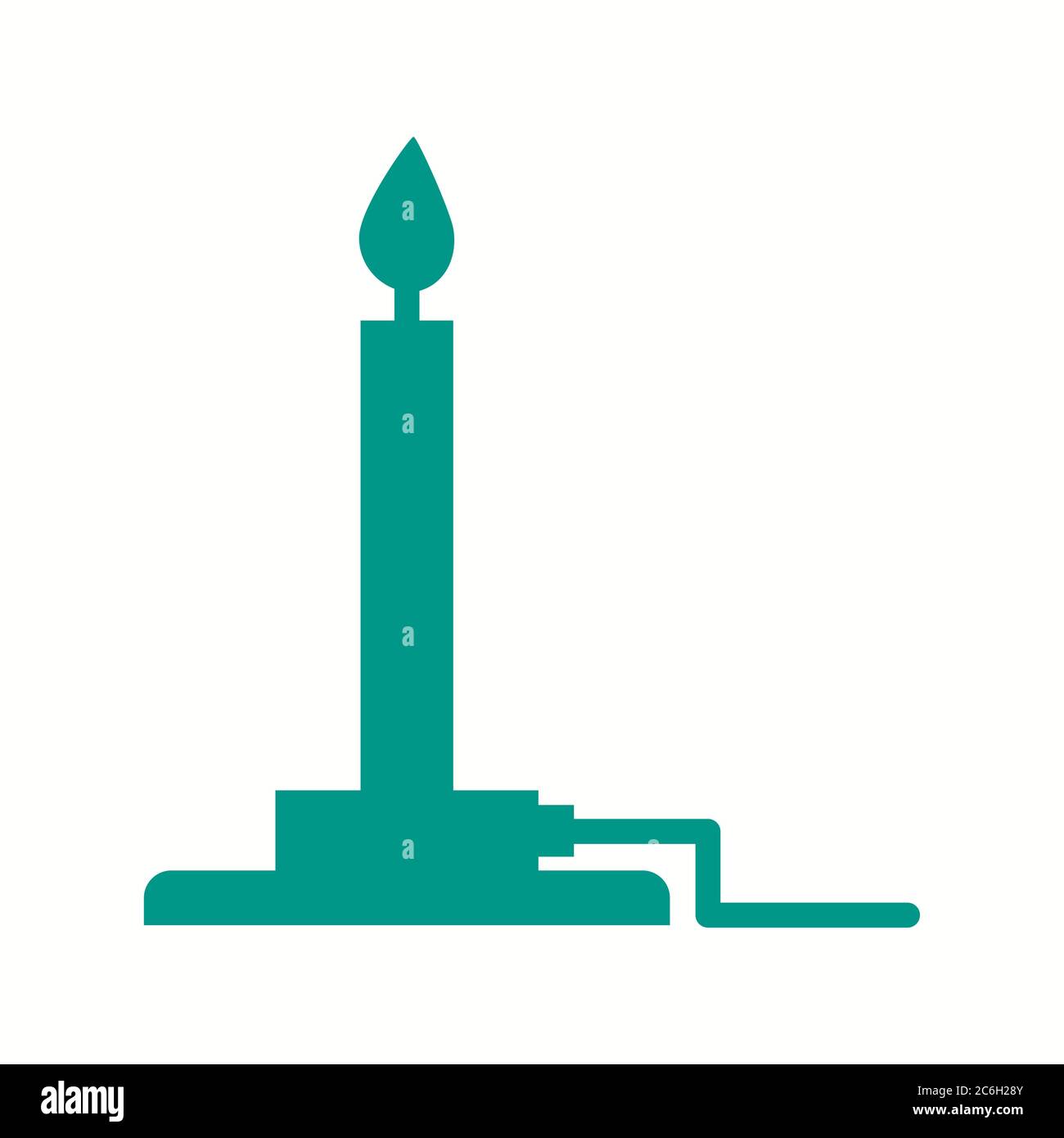 Unique Bunsen Burner Vector Glyph Icon Stock Vector