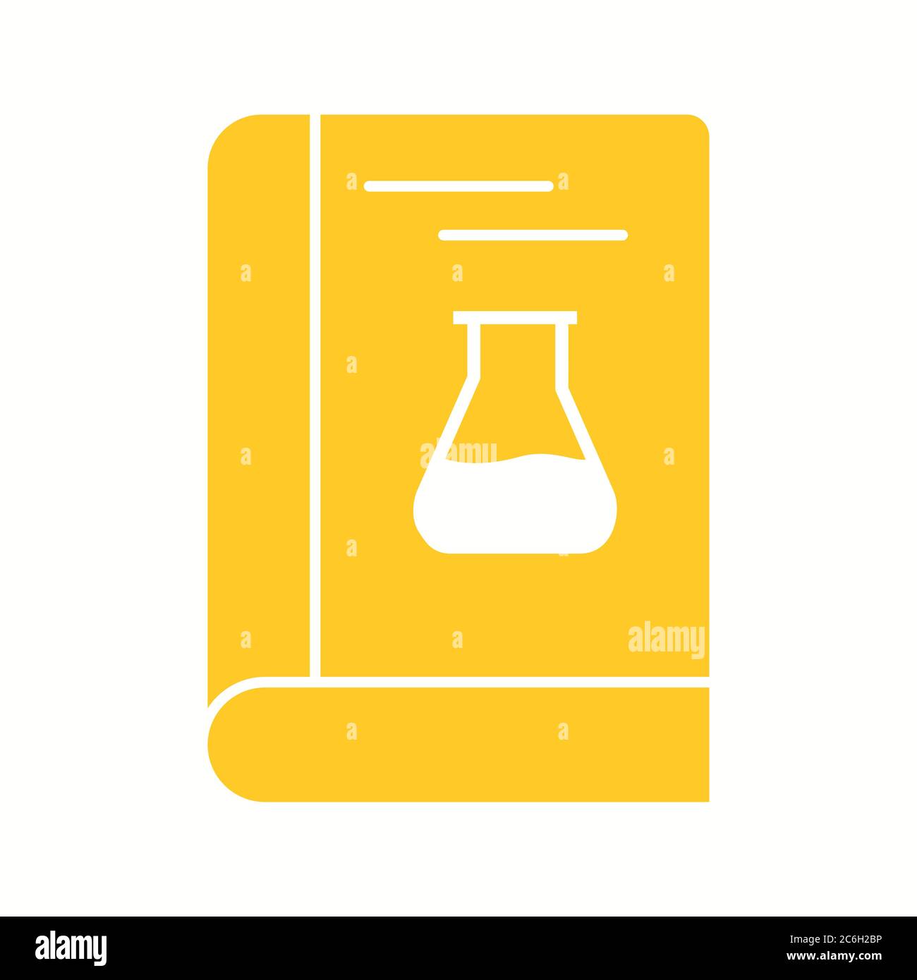 Unique Chemistry Book Vector Glyph Icon Stock Vector