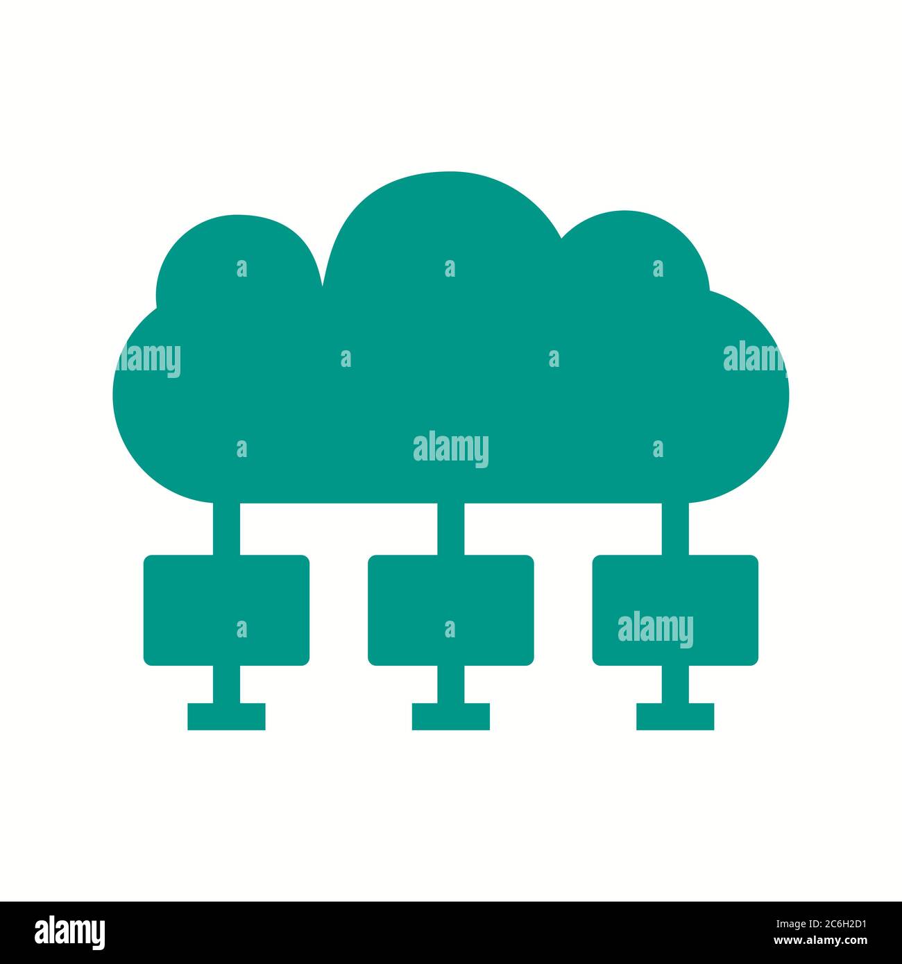 Unique Cloud Computing Vector Glyph Icon Stock Vector Image & Art - Alamy