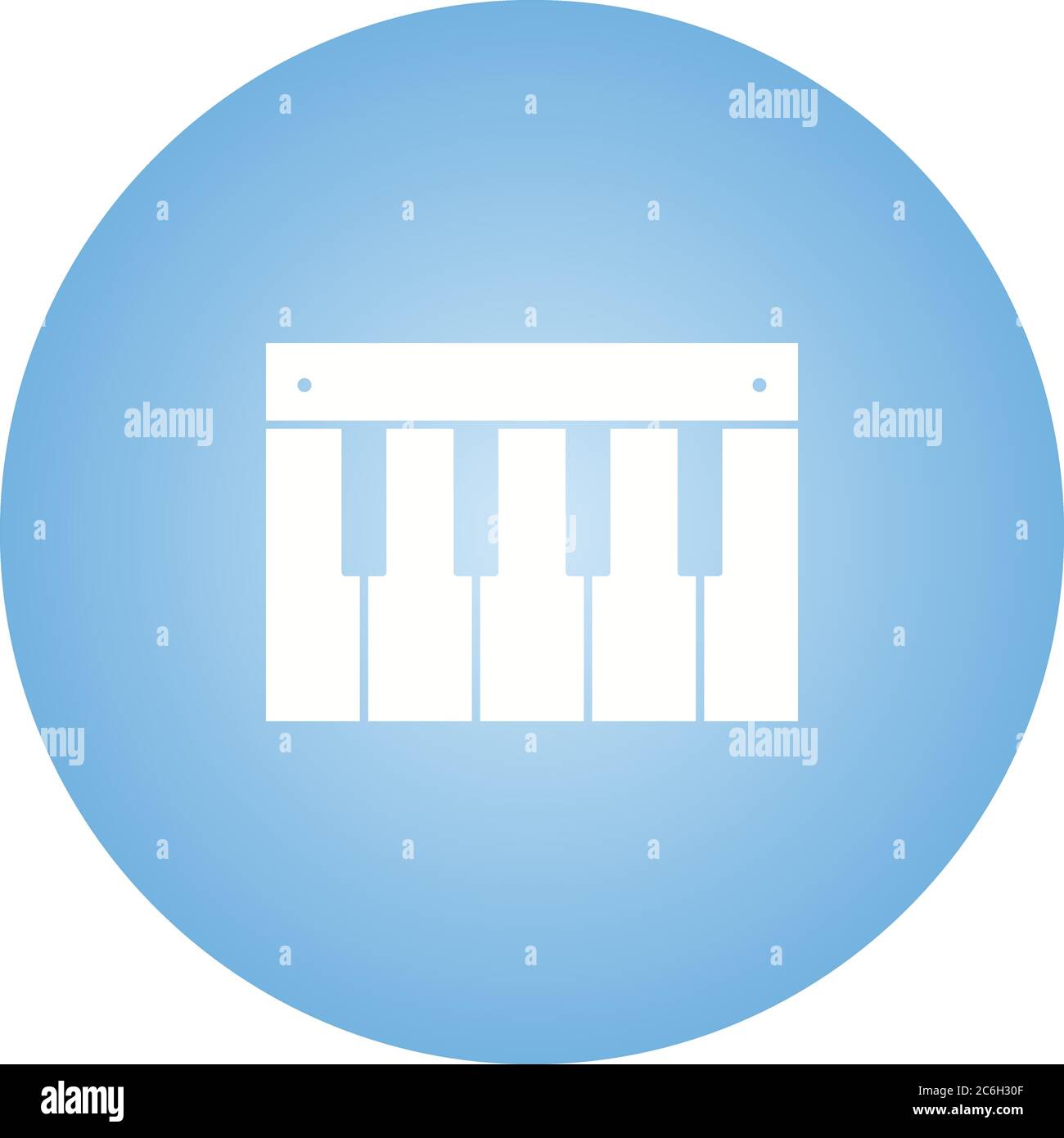 Unique Piano Vector Glyph Icon Stock Vector