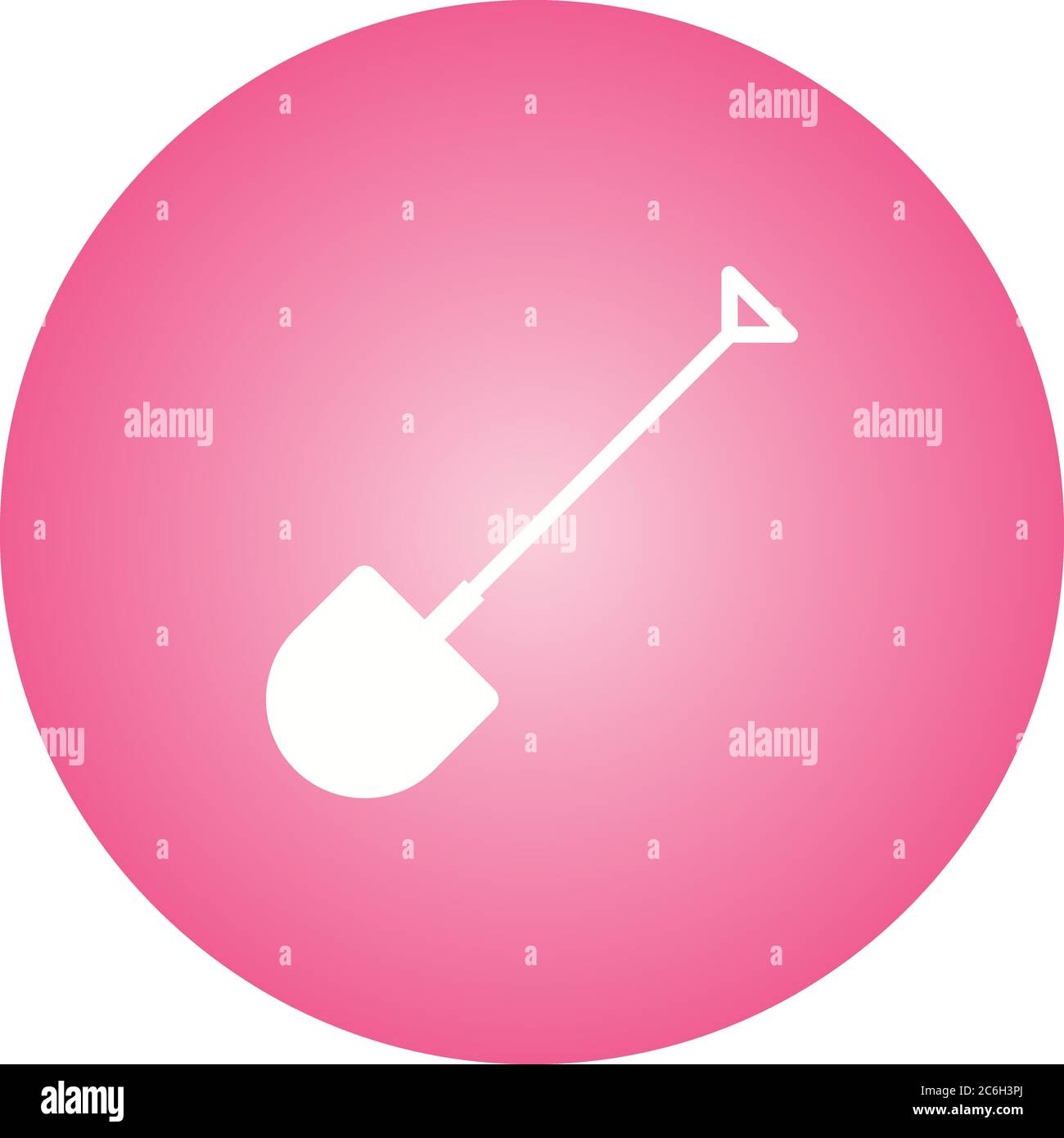 Unique Shovel Vector Glyph Icon Stock Vector