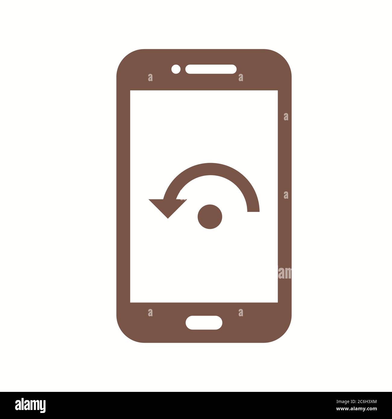 Unique Restart Phone Vector Glyph Icon Stock Vector