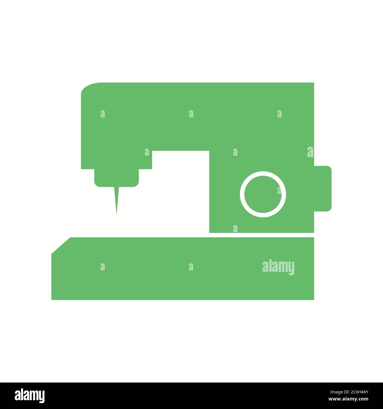 Unique Sewing Machine Vector Glyph Icon Stock Vector