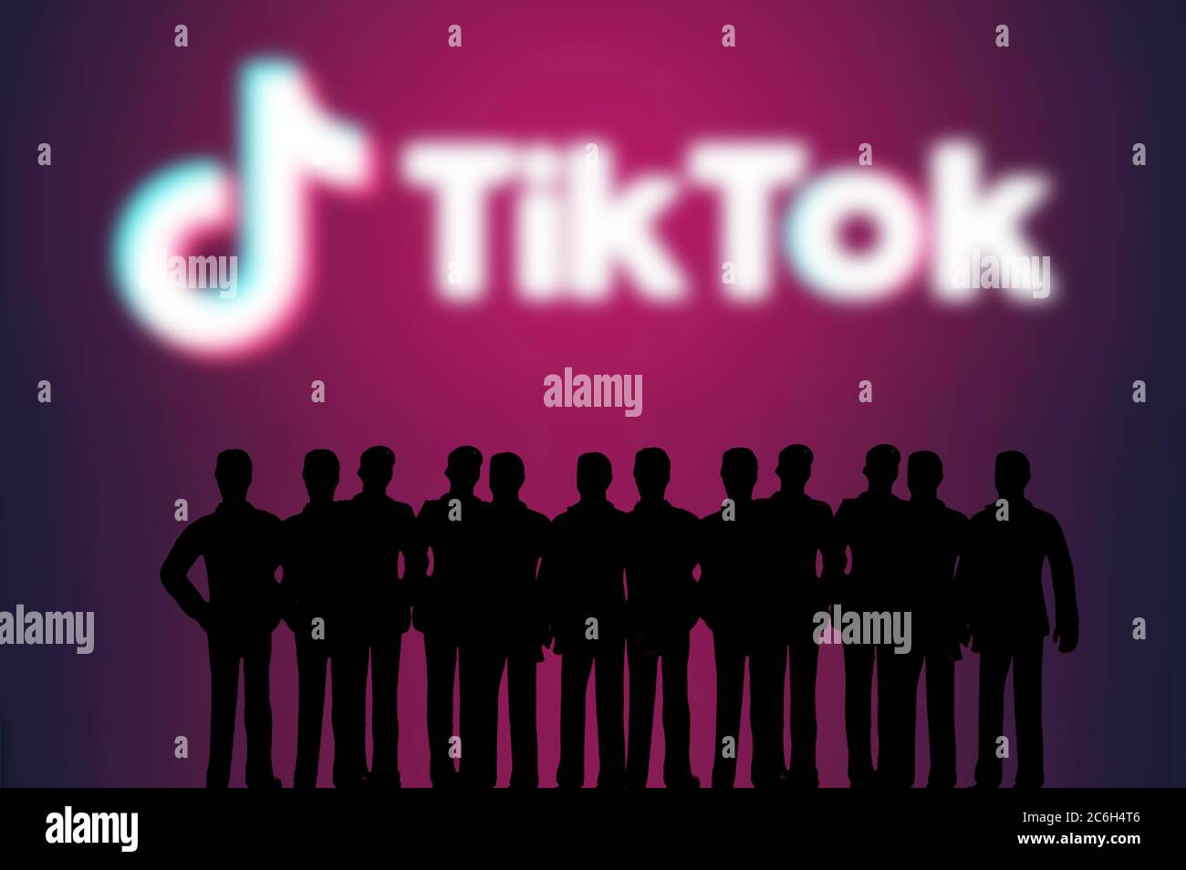 --FILE--In this unlocated photo, the logo of TikTok is seen, 7 May 2017. India on Monday banned 59 apps with Chinese links, saying their activities en Stock Photo