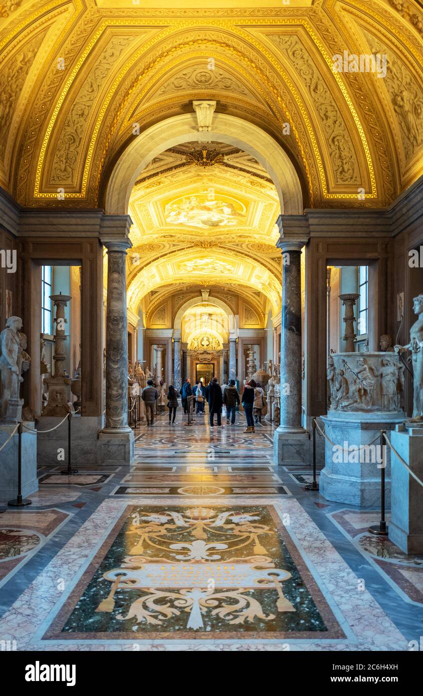 Rome, Italy, Vatican Museums, the Candelabra Gallery Stock Photo Alamy