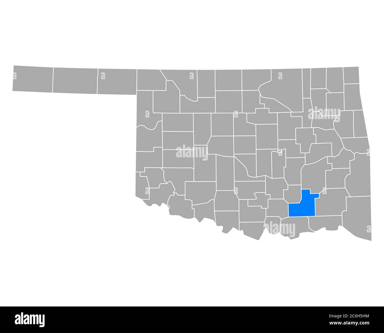 Map of Atoka in Oklahoma Stock Photo - Alamy