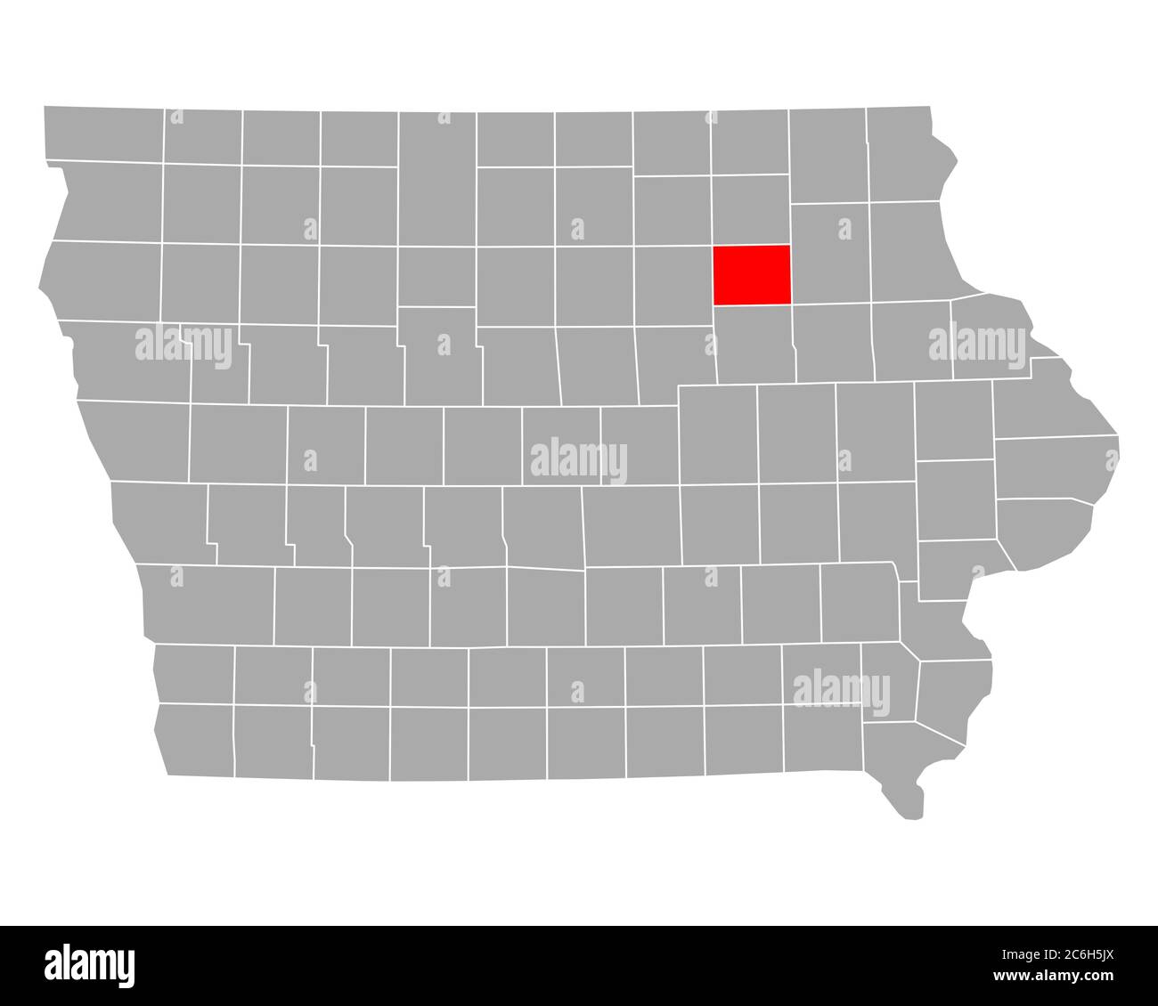 Map of Bremer in Iowa Stock Photo - Alamy
