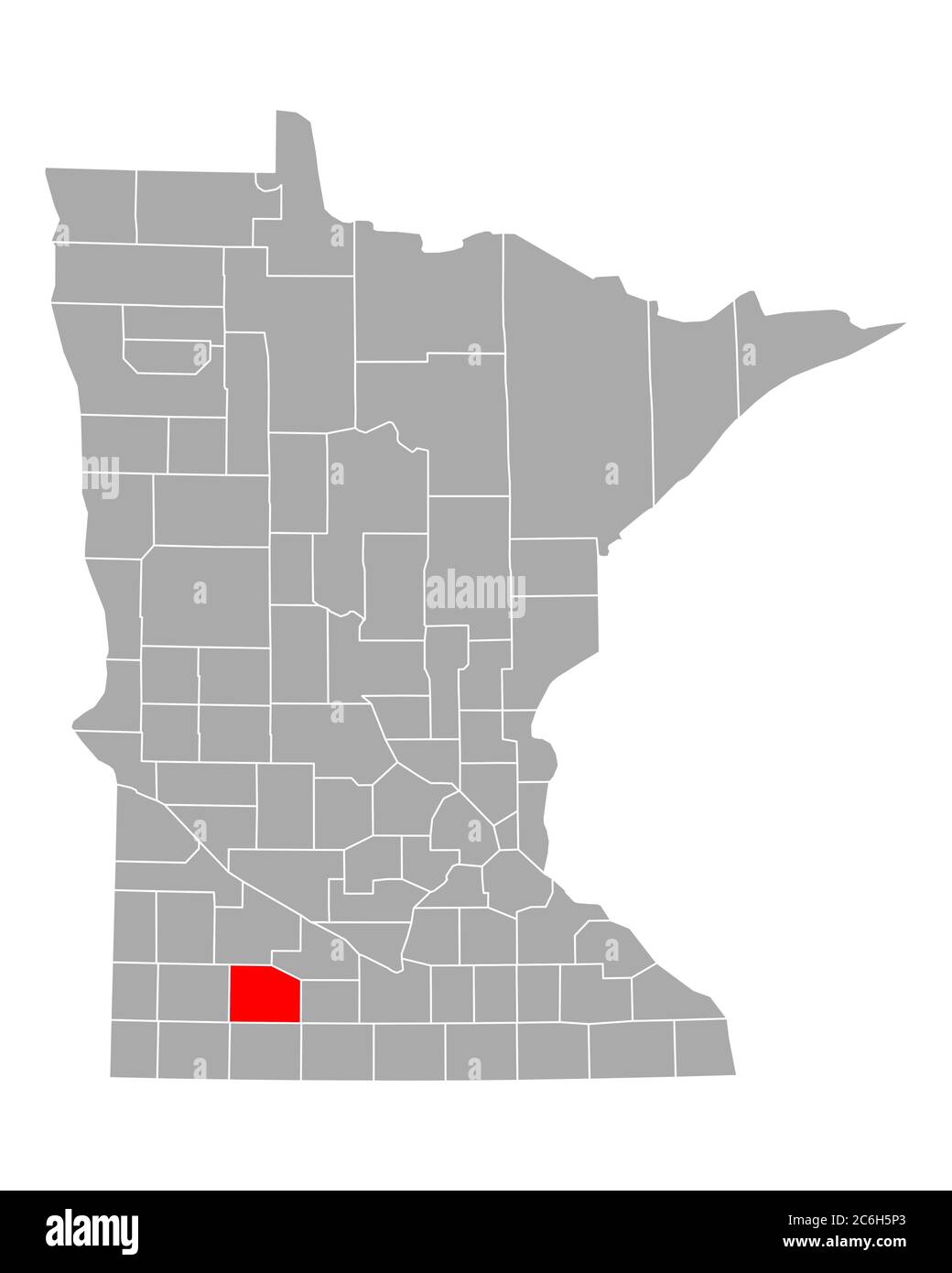 Map of Cottonwood in Minnesota Stock Photo Alamy