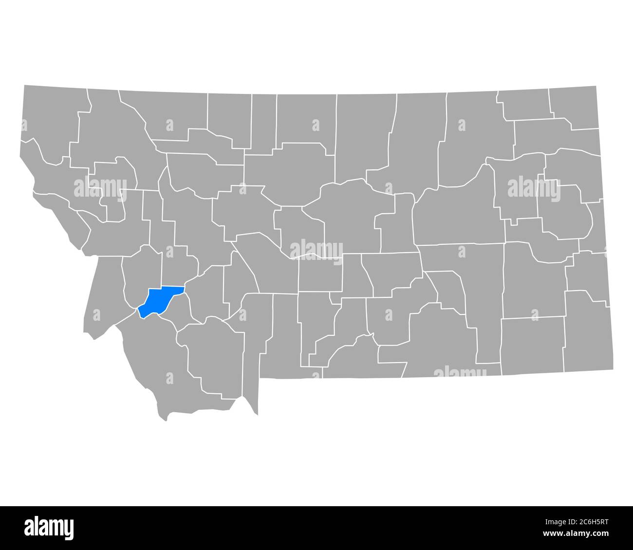 Map of Deer Lodge in Montana Stock Photo Alamy