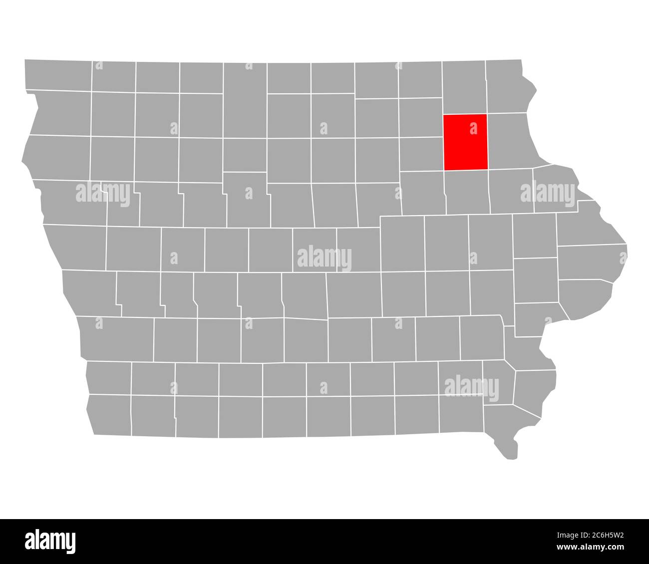 Map of Fayette in Iowa Stock Photo Alamy