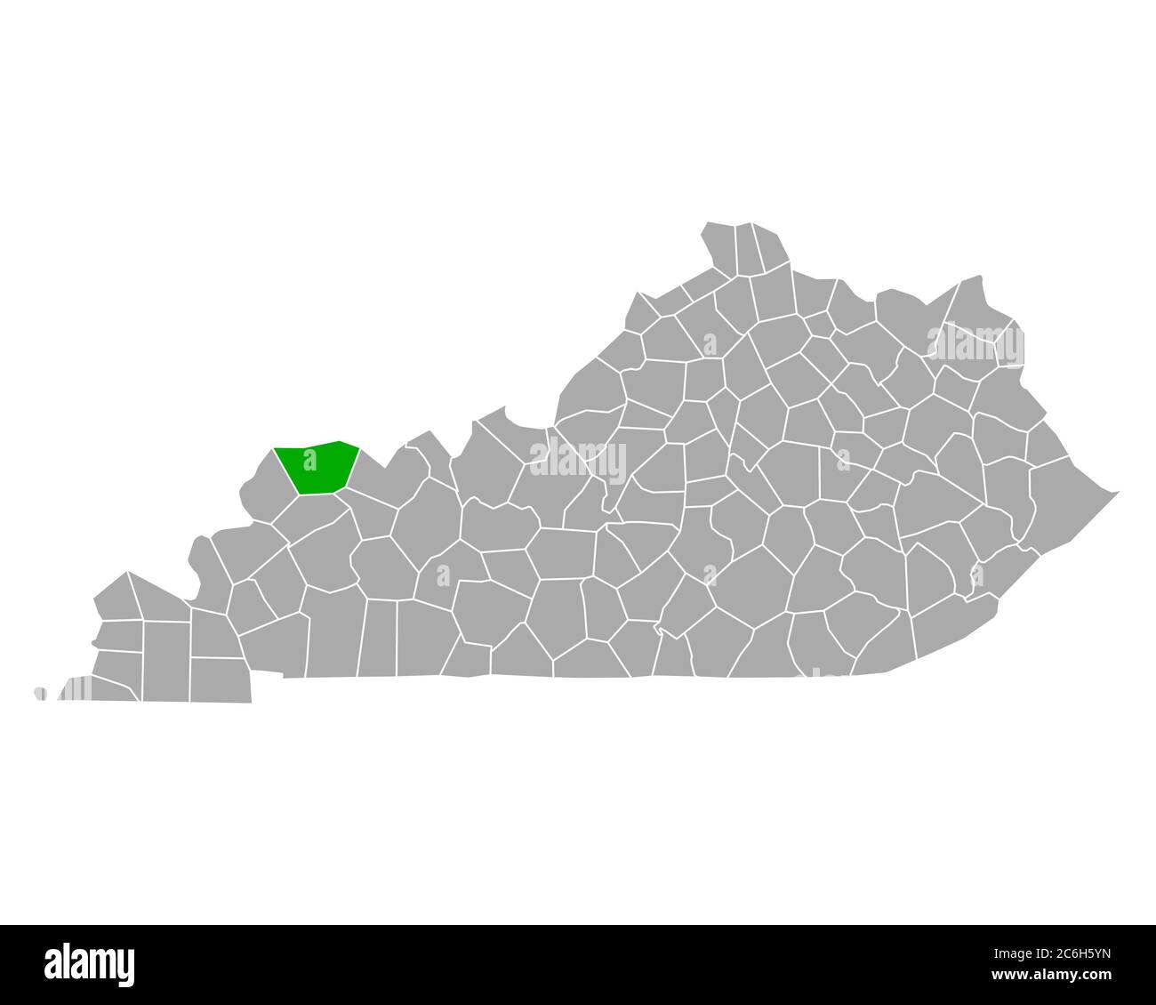 Map of Henderson in Kentucky Stock Photo Alamy