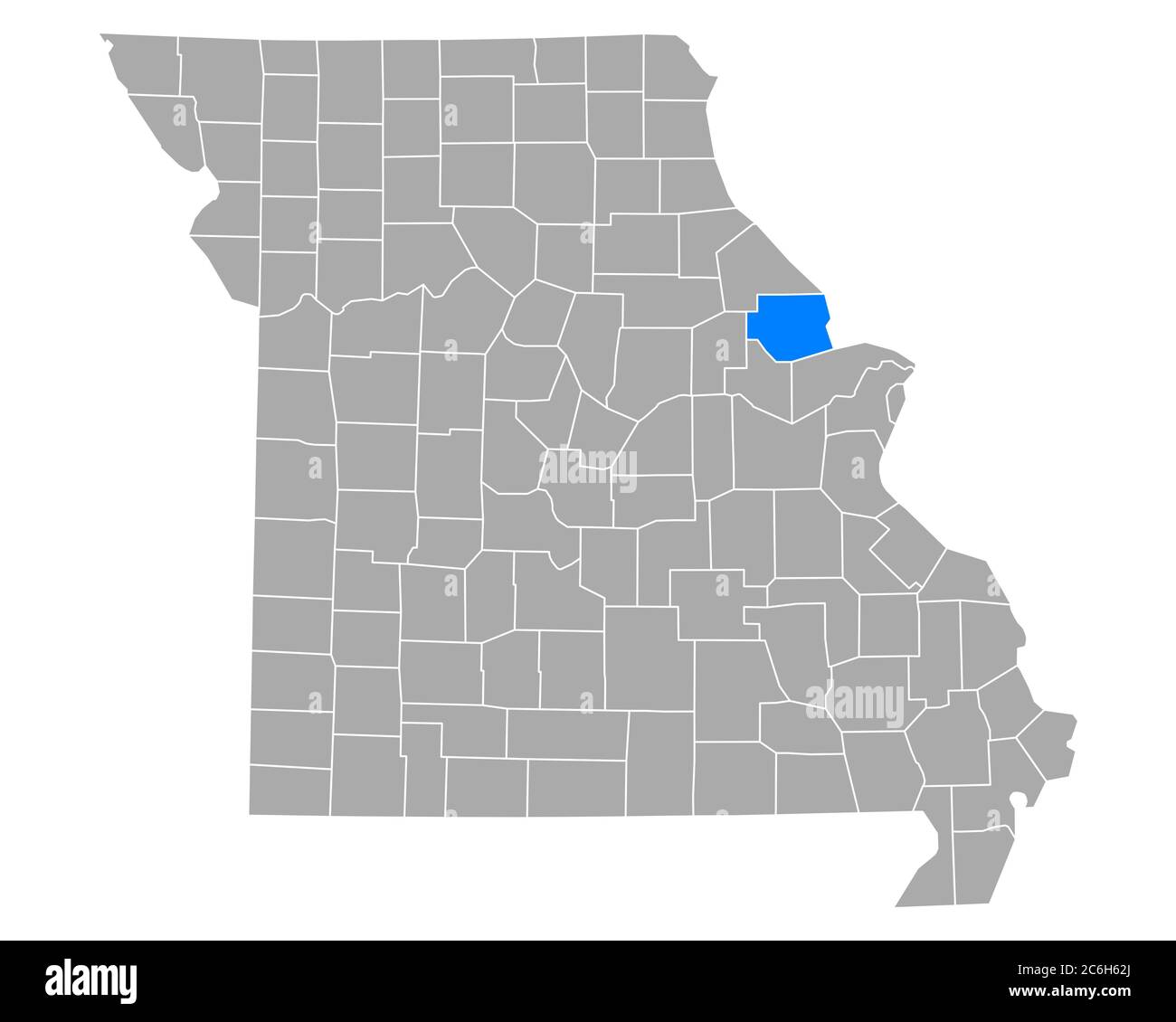 Lincoln County Mo Map Lincoln County Missouri Cut Out Stock Images & Pictures - Alamy