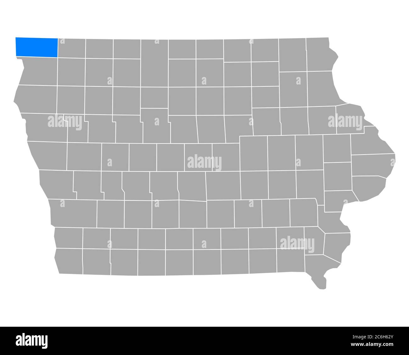Map of Lyon in Iowa Stock Photo Alamy