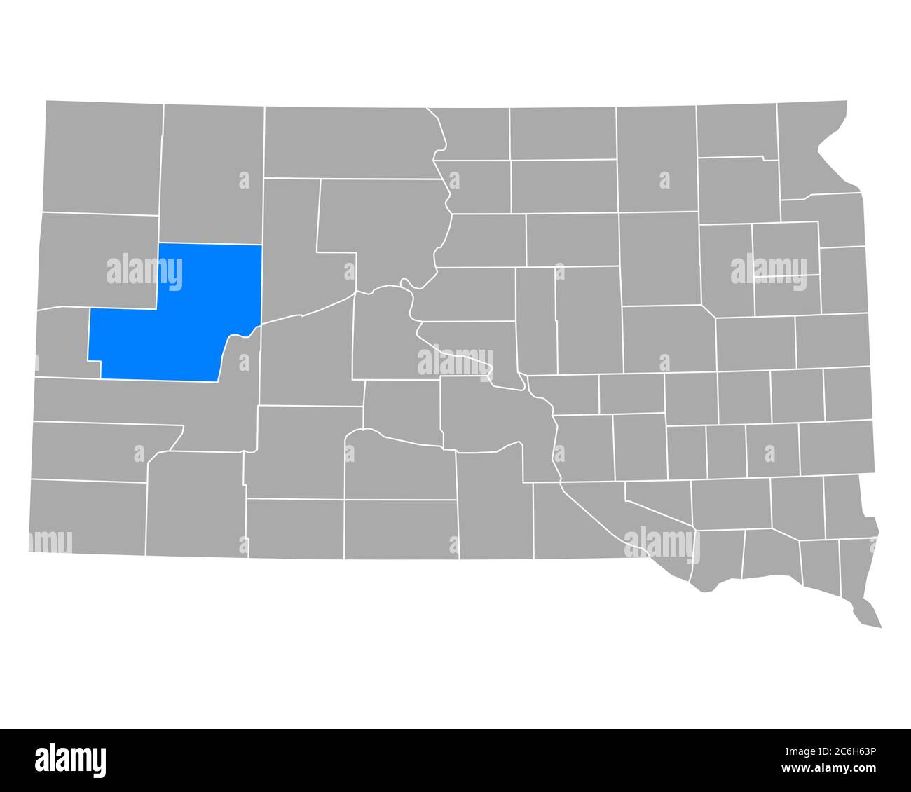 Map of Meade in South Dakota Stock Photo Alamy