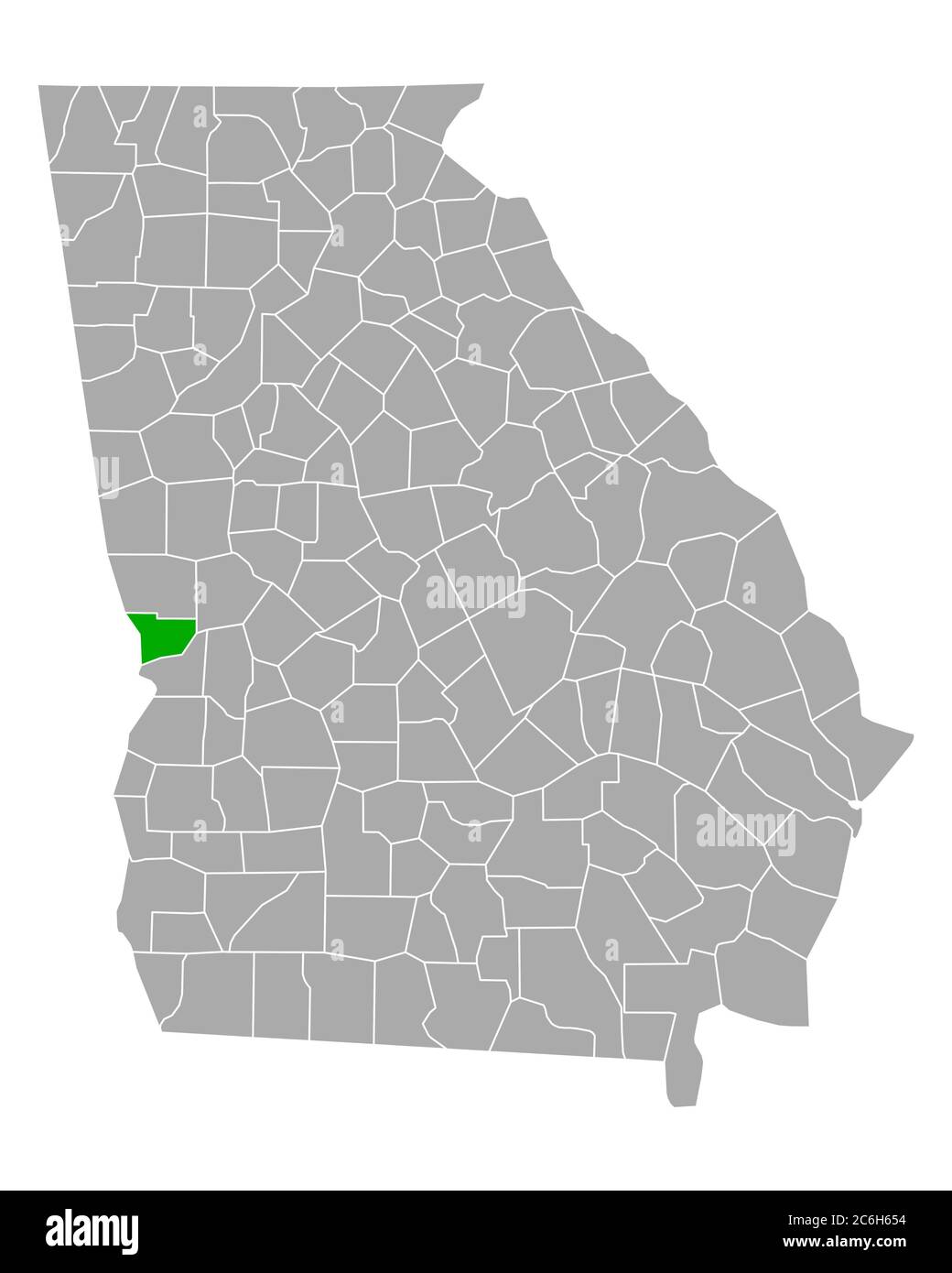 Map Of Muscogee In Georgia Stock Photo Alamy