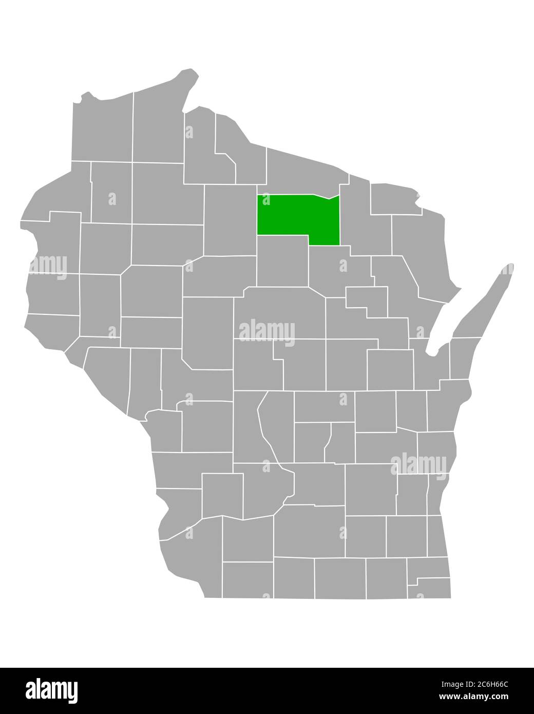 Map of Oneida in Wisconsin Stock Photo Alamy