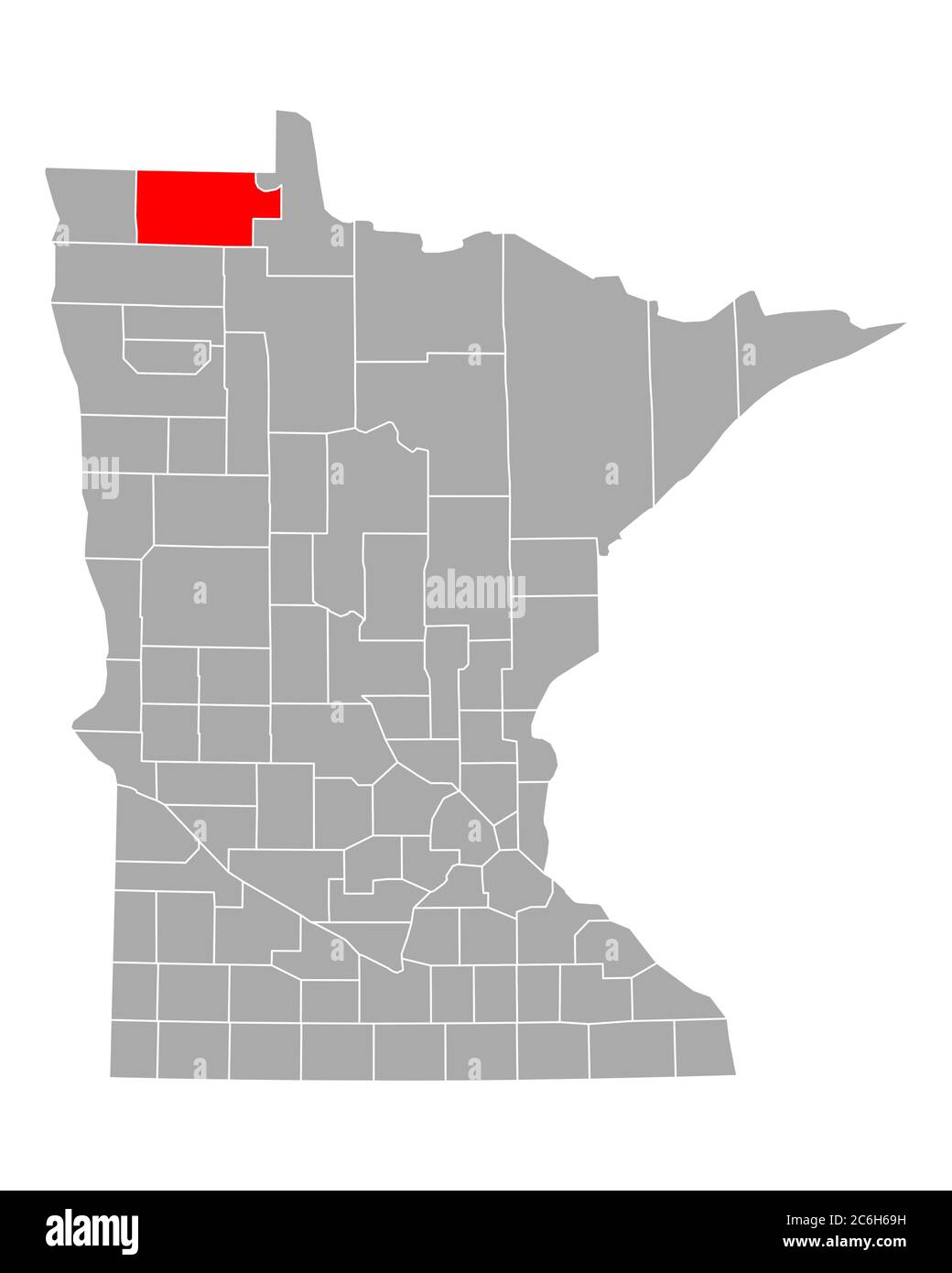 Map of Roseau in Minnesota Stock Photo Alamy