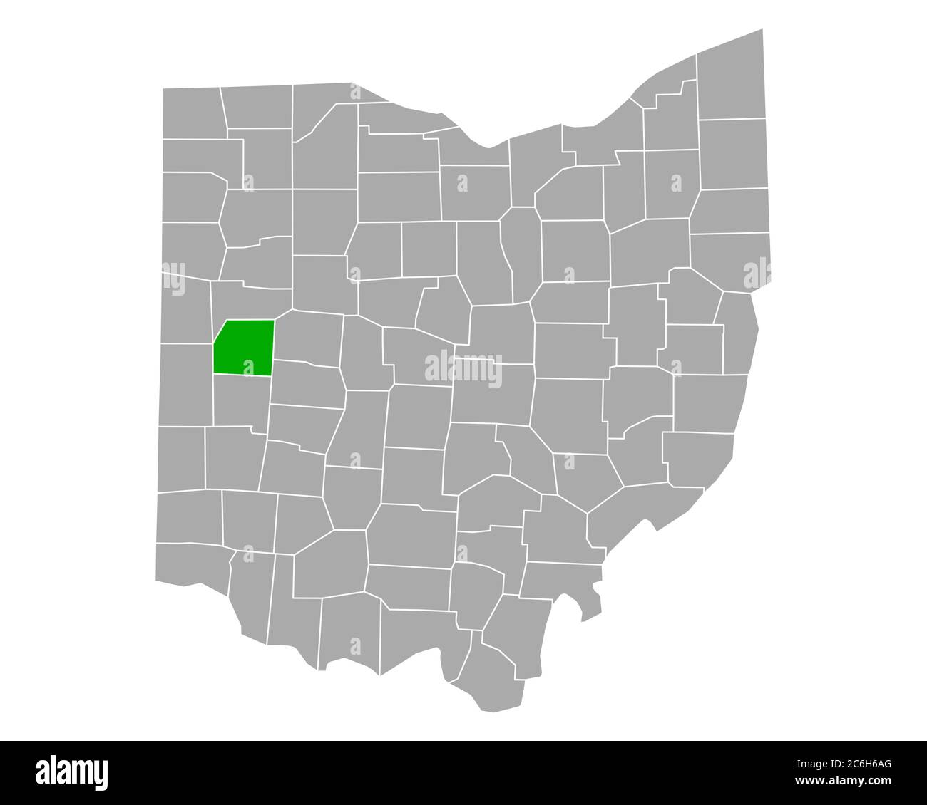 Map of Shelby in Ohio Stock Photo Alamy