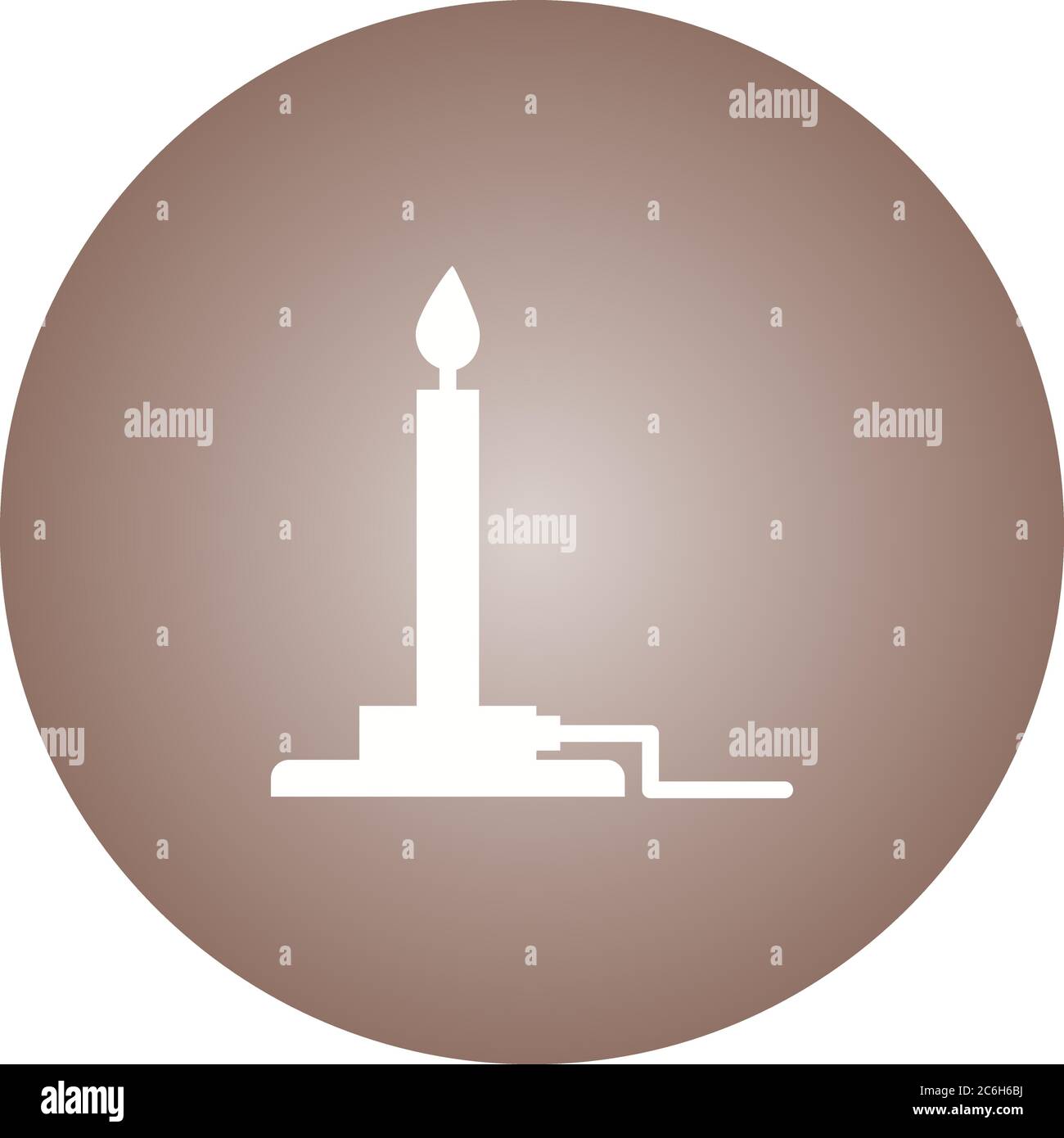 Unique Bunsen Burner Vector Glyph Icon Stock Vector