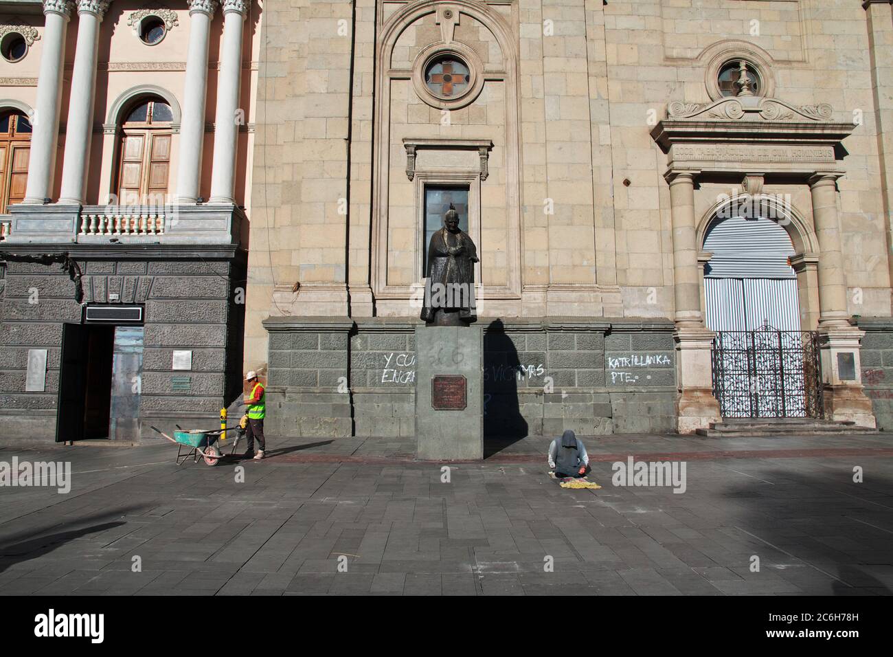 The statue in Santiago, Chile Stock Photo Alamy
