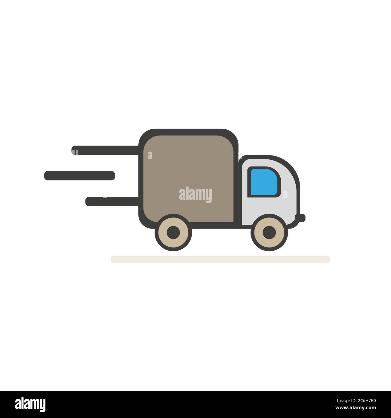 Fast delivery Truck icon on white background. Vector illustration Stock ...