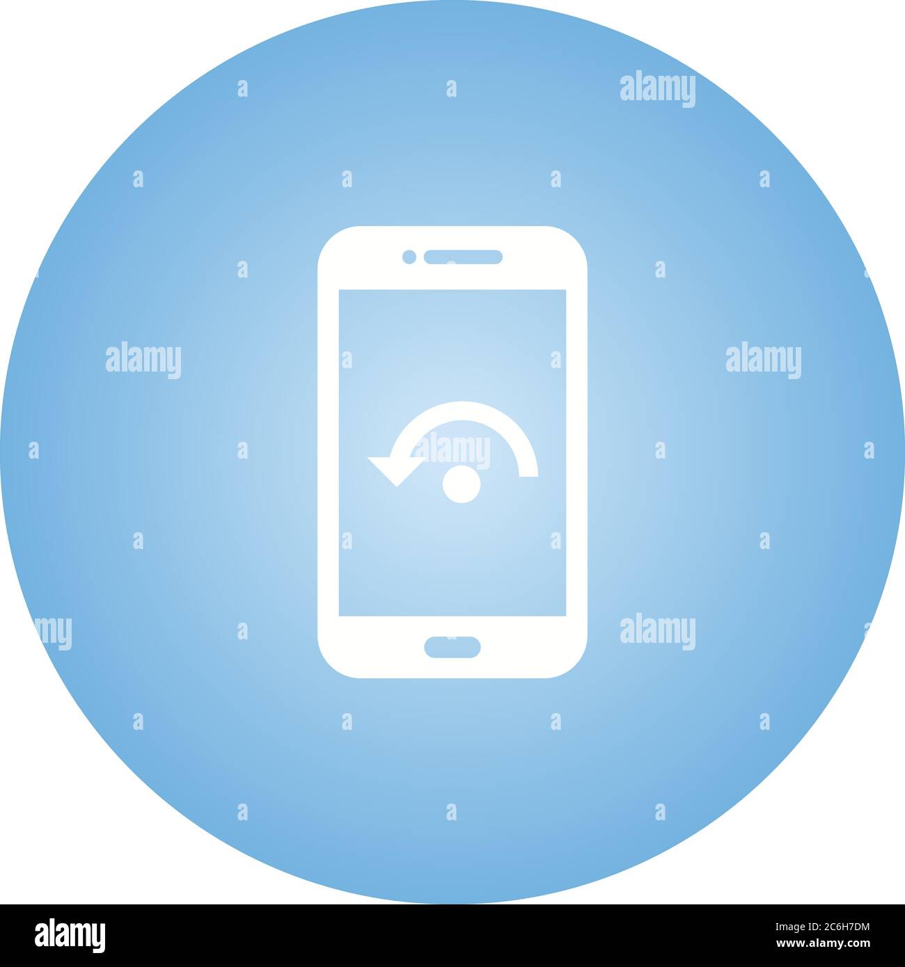 Unique Restart Phone Vector Glyph Icon Stock Vector