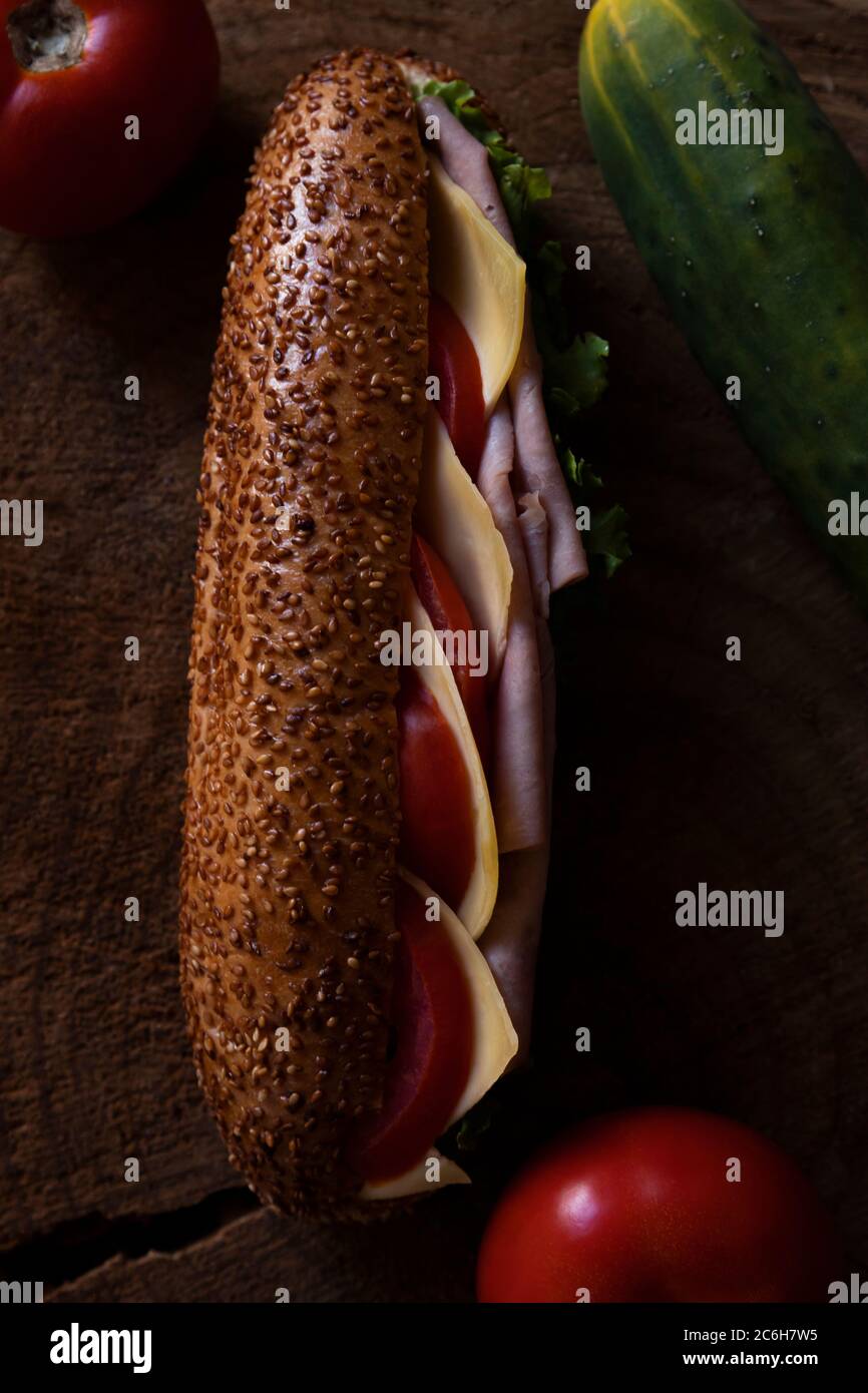 Salami melt sandwich hires stock photography and images Alamy