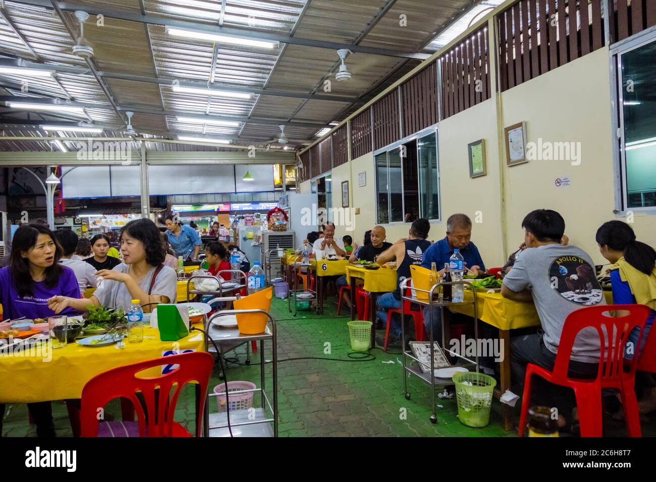Nem Nueng Sihom, vietnamese restaurant, central Vientiane, Laos Stock Photo