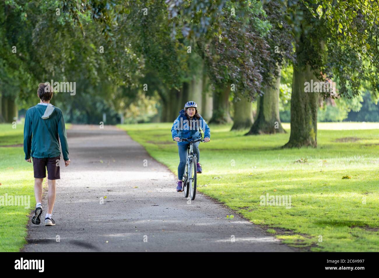 UK Weather, Northampton, 10th July 2020. People out getting there morning exercise now the rain has stopped and the sun has come out. Credit: Keith J Smith/Alamy Live News Stock Photo