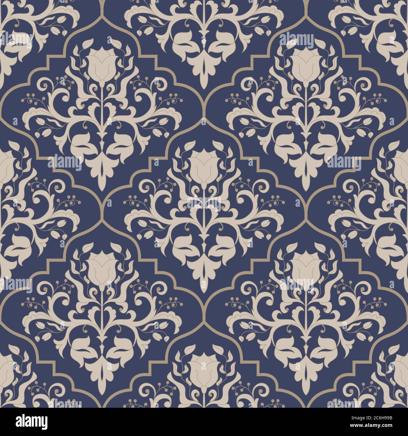 Colorful ethnic patterned background. Arabesque vector ornament Stock Vector