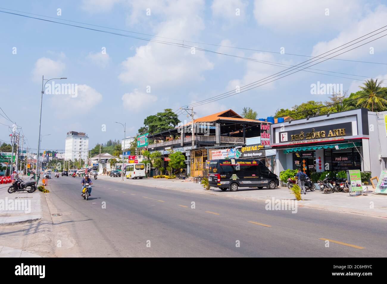 Duong Tran Hung Dao, main street, Duong Dong, Phu Quoc island, Vietnam, Asia Stock Photo
