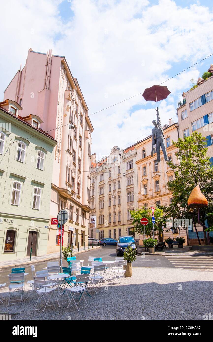 Giant Glowing Mushrooms, Odbory street, Nove Mesto, Prague, Czech Republic  Stock Photo - Alamy