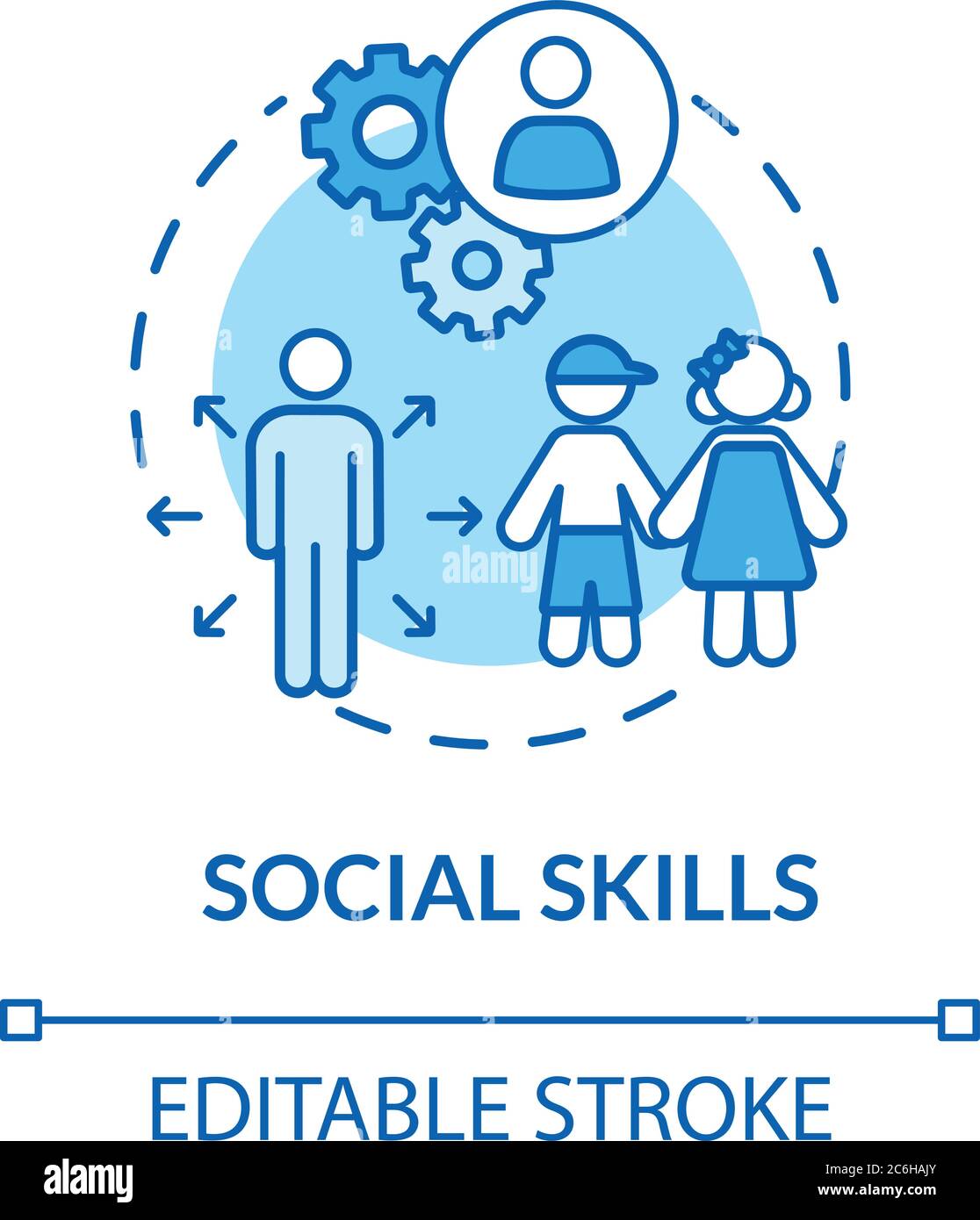 Children social skills concept icon Stock Vector Image & Art - Alamy