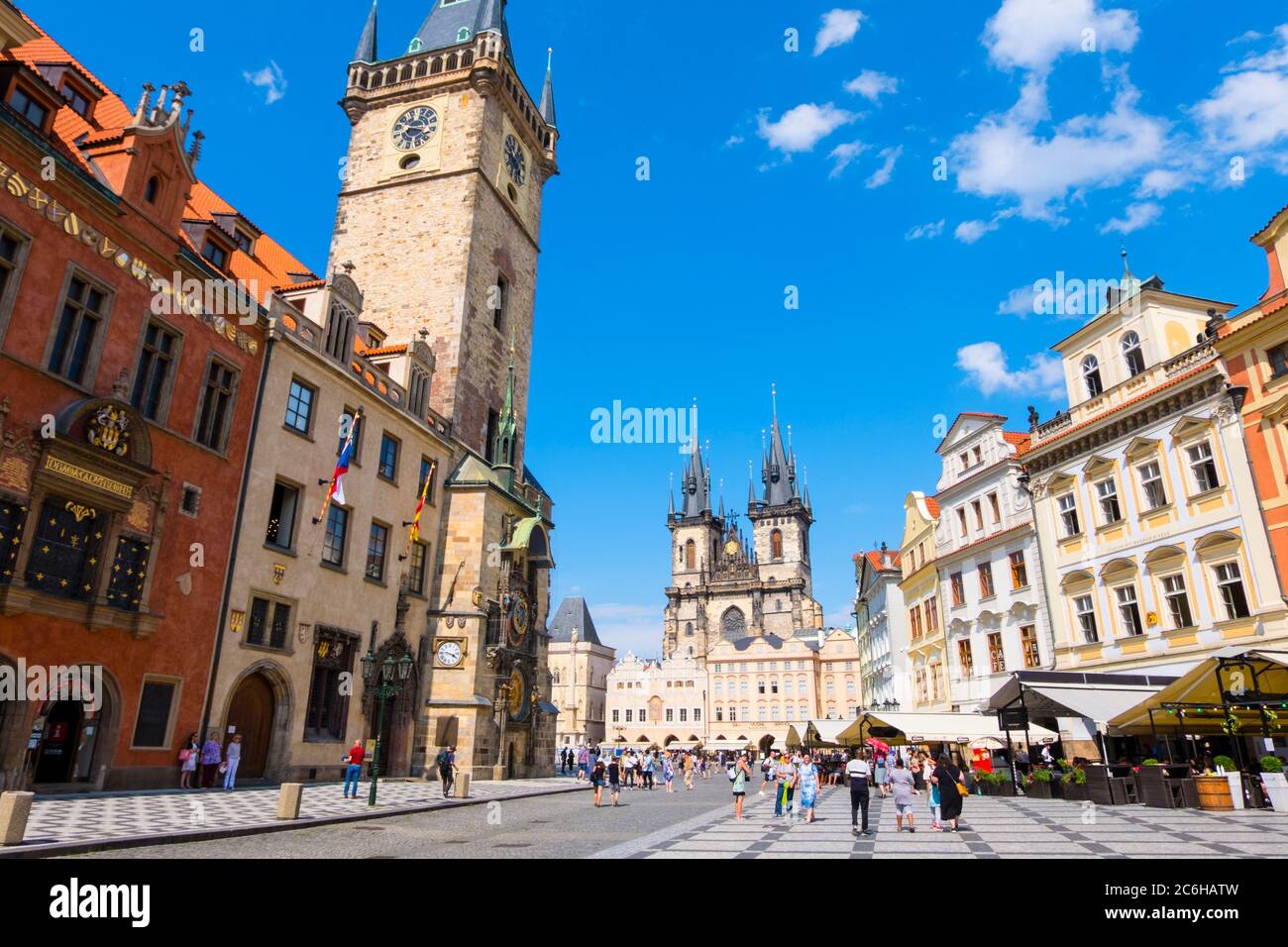 Staromestske namesti, old town square, Prague, Czech Republic Stock Photo